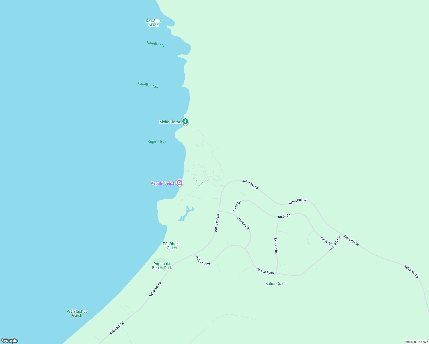 map of restaurants, bars, coffee shops, grocery stores, and more near 50 Kepuhi Place in Maunaloa
