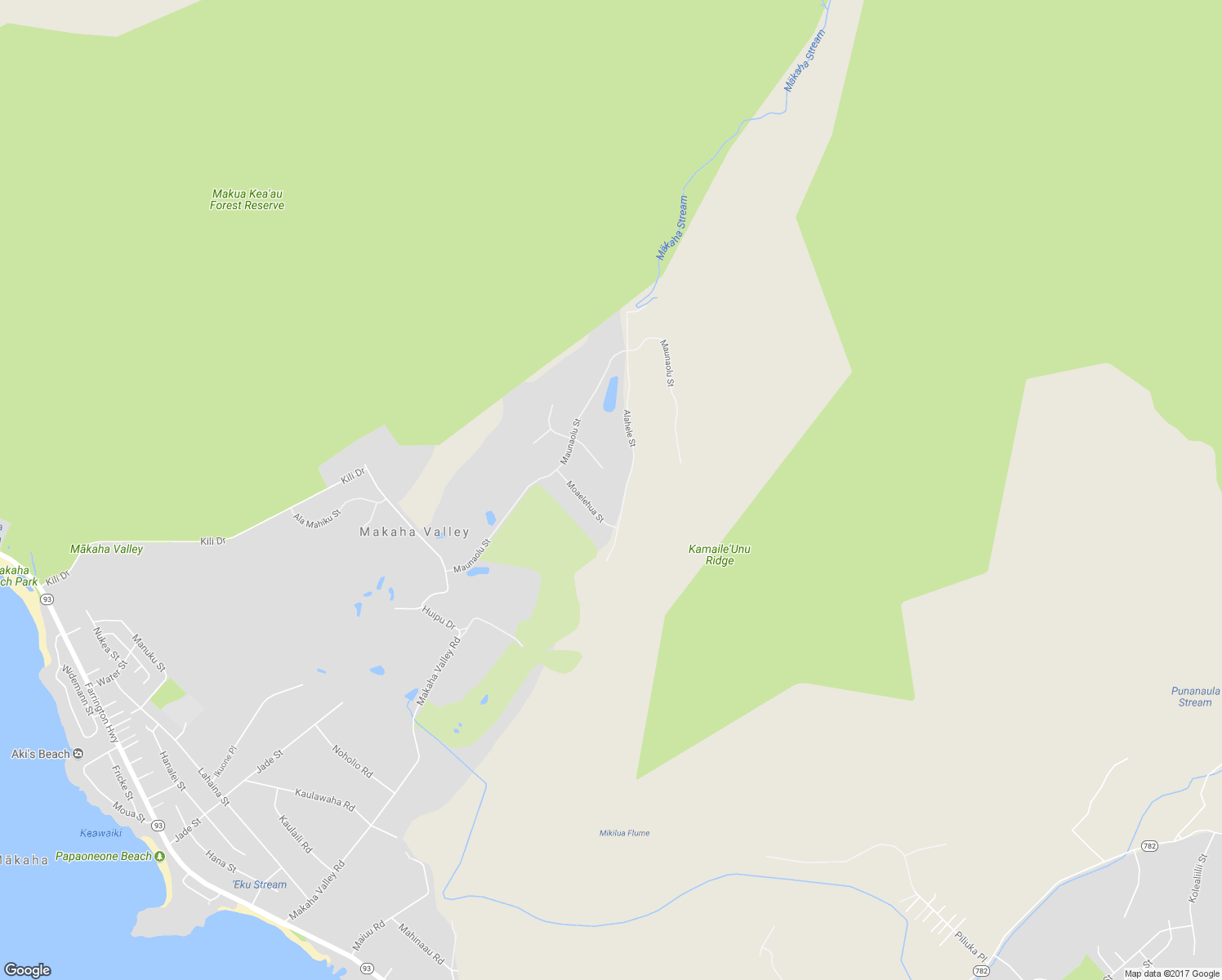 map of restaurants, bars, coffee shops, grocery stores, and more near 84-910 Alahele Street in Waianae