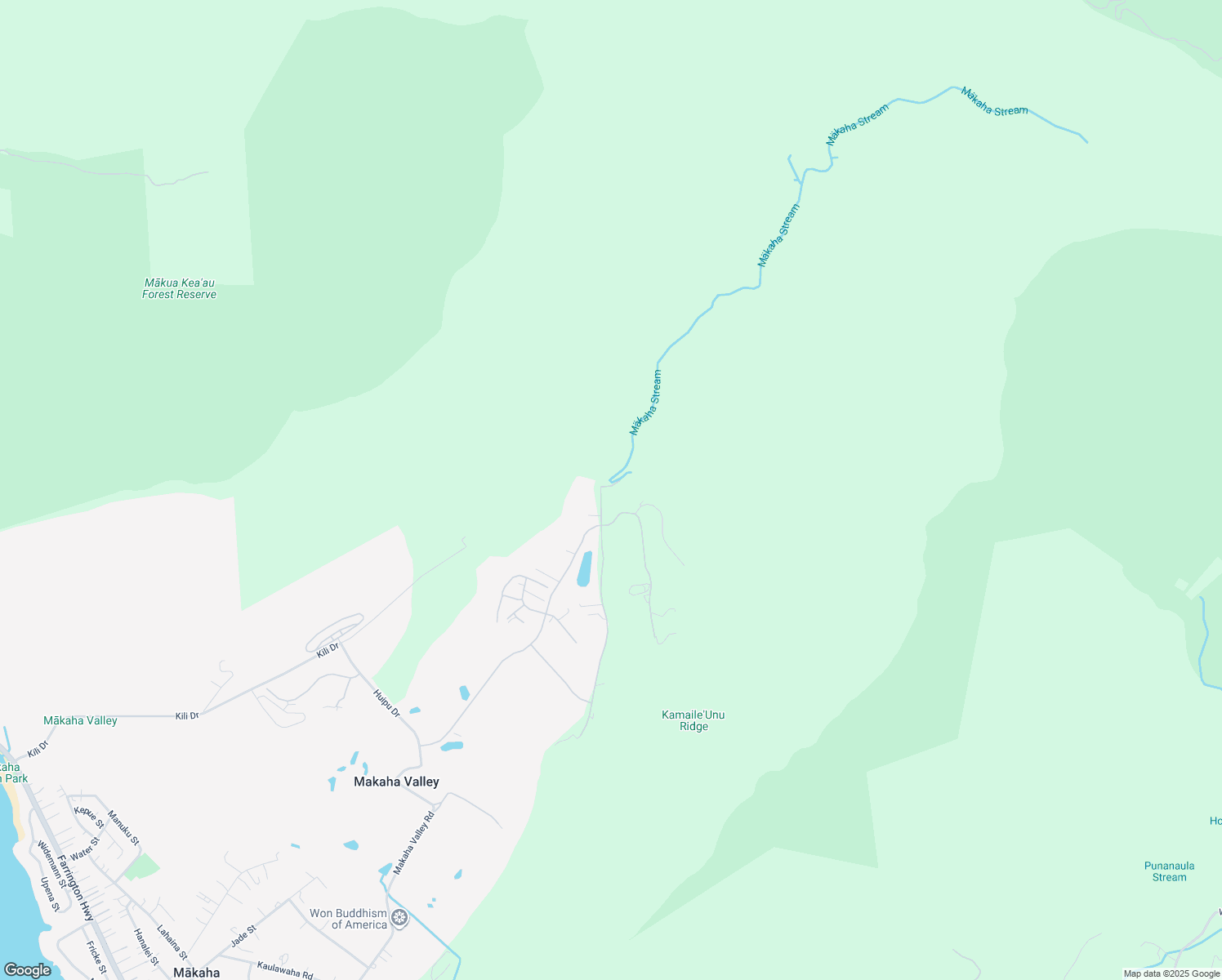 map of restaurants, bars, coffee shops, grocery stores, and more near 84-880 Maunaolu Street in Waianae