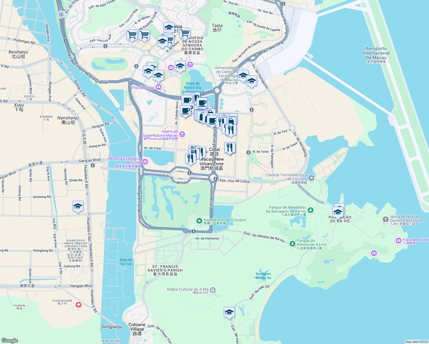 map of restaurants, bars, coffee shops, grocery stores, and more near in 