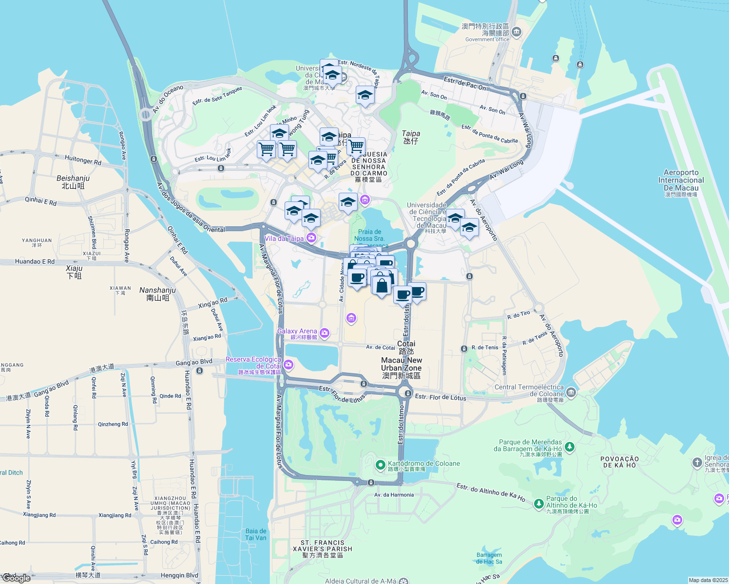 map of restaurants, bars, coffee shops, grocery stores, and more near in 