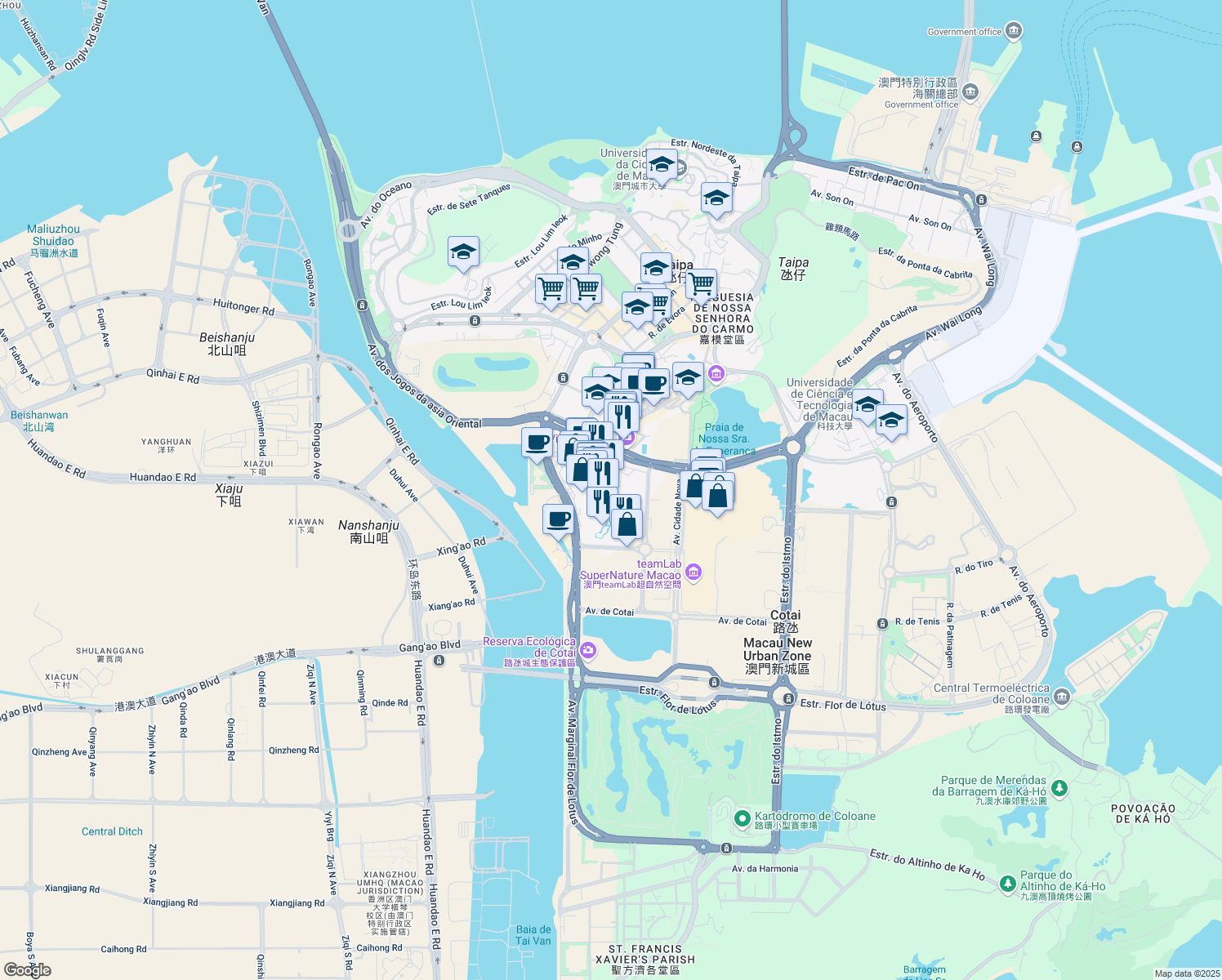 map of restaurants, bars, coffee shops, grocery stores, and more near in 