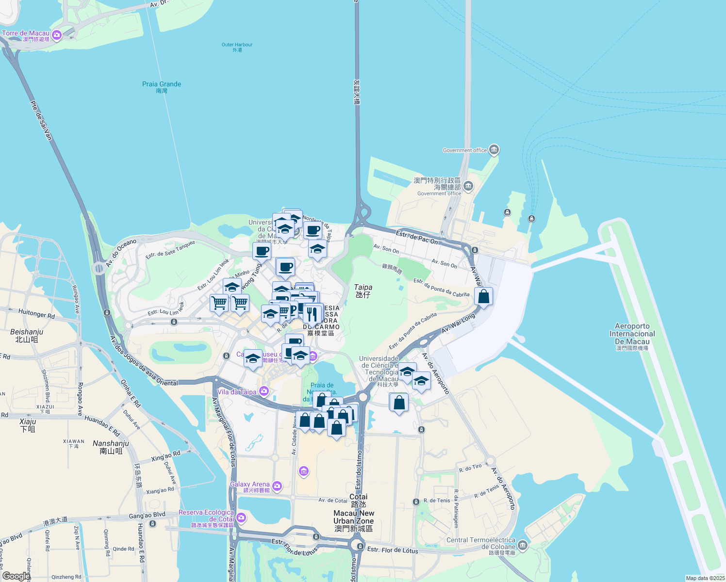 map of restaurants, bars, coffee shops, grocery stores, and more near in 