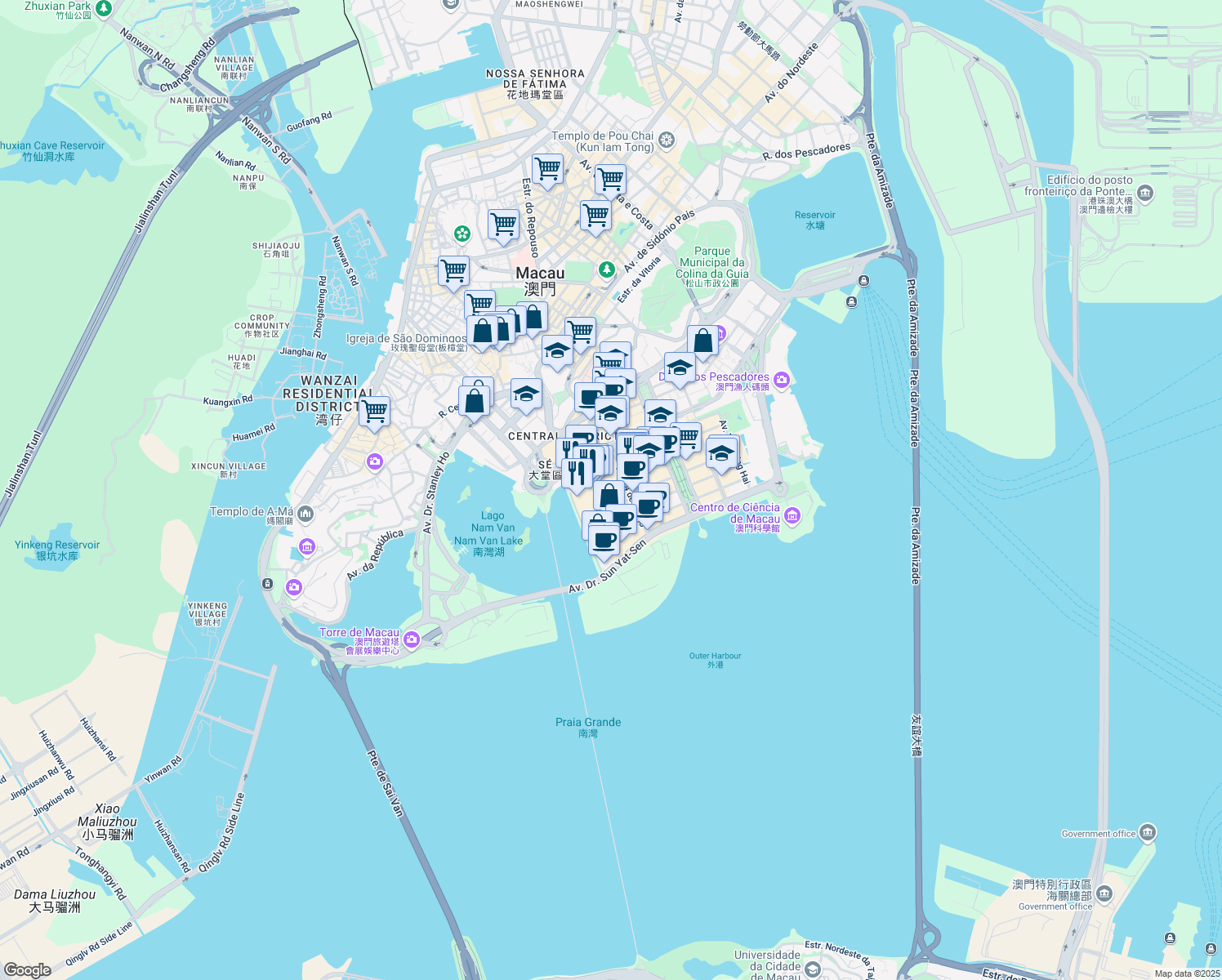 map of restaurants, bars, coffee shops, grocery stores, and more near in 