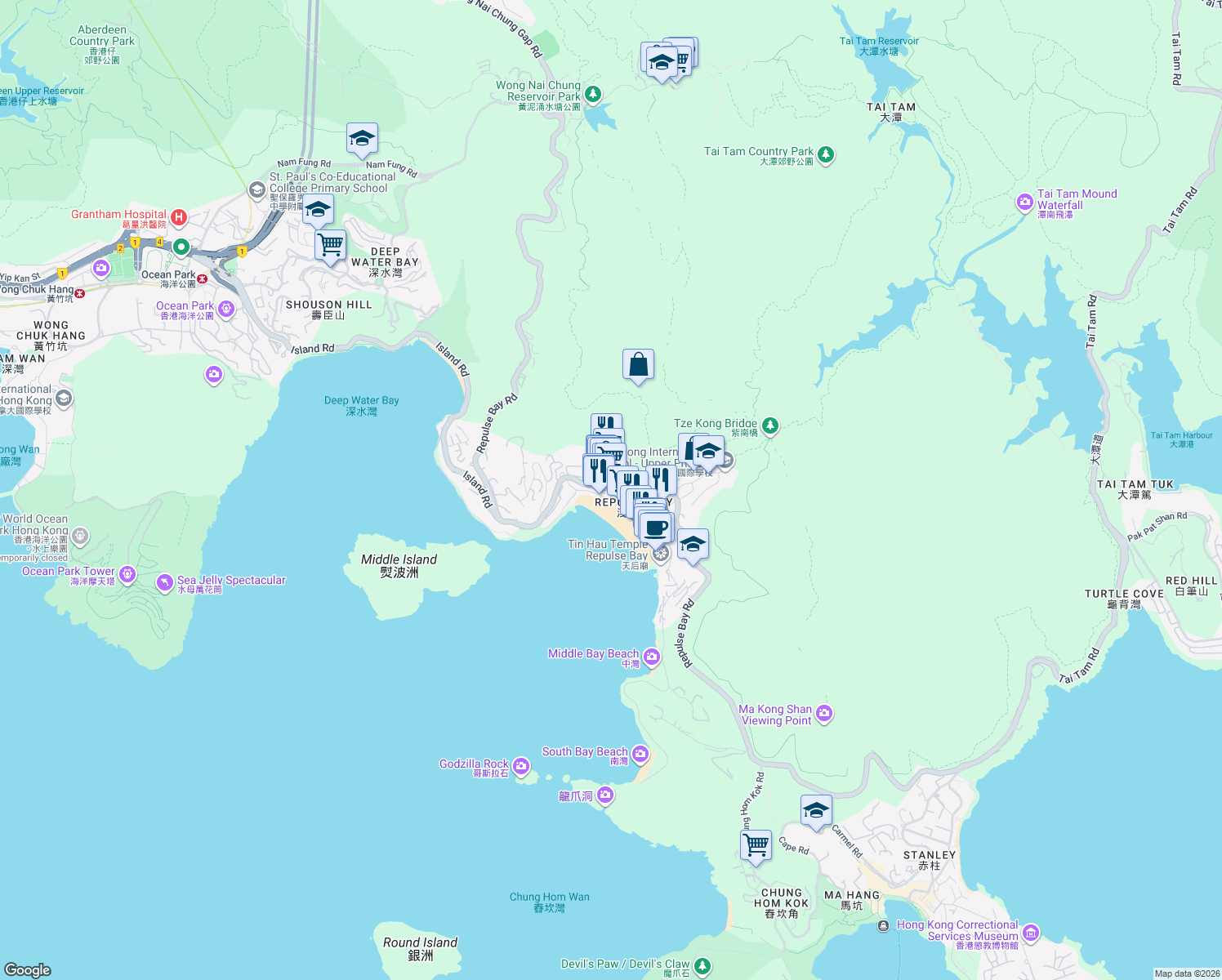 map of restaurants, bars, coffee shops, grocery stores, and more near in 