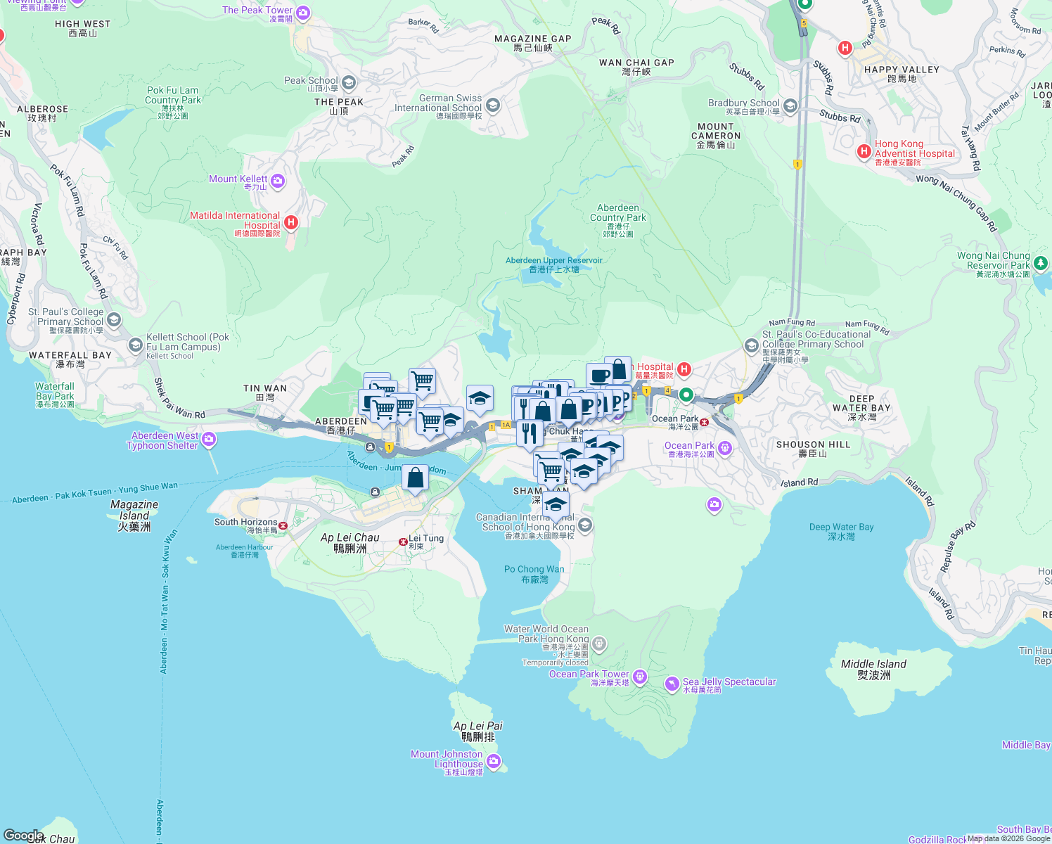 map of restaurants, bars, coffee shops, grocery stores, and more near in 