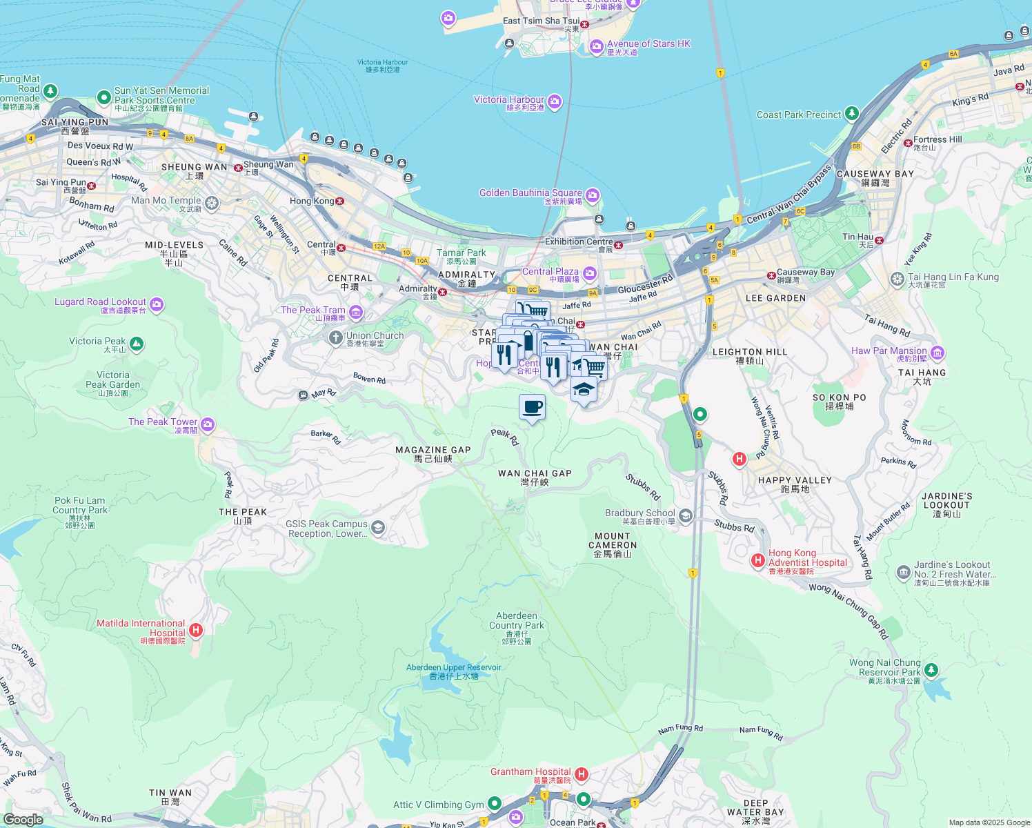 map of restaurants, bars, coffee shops, grocery stores, and more near in 