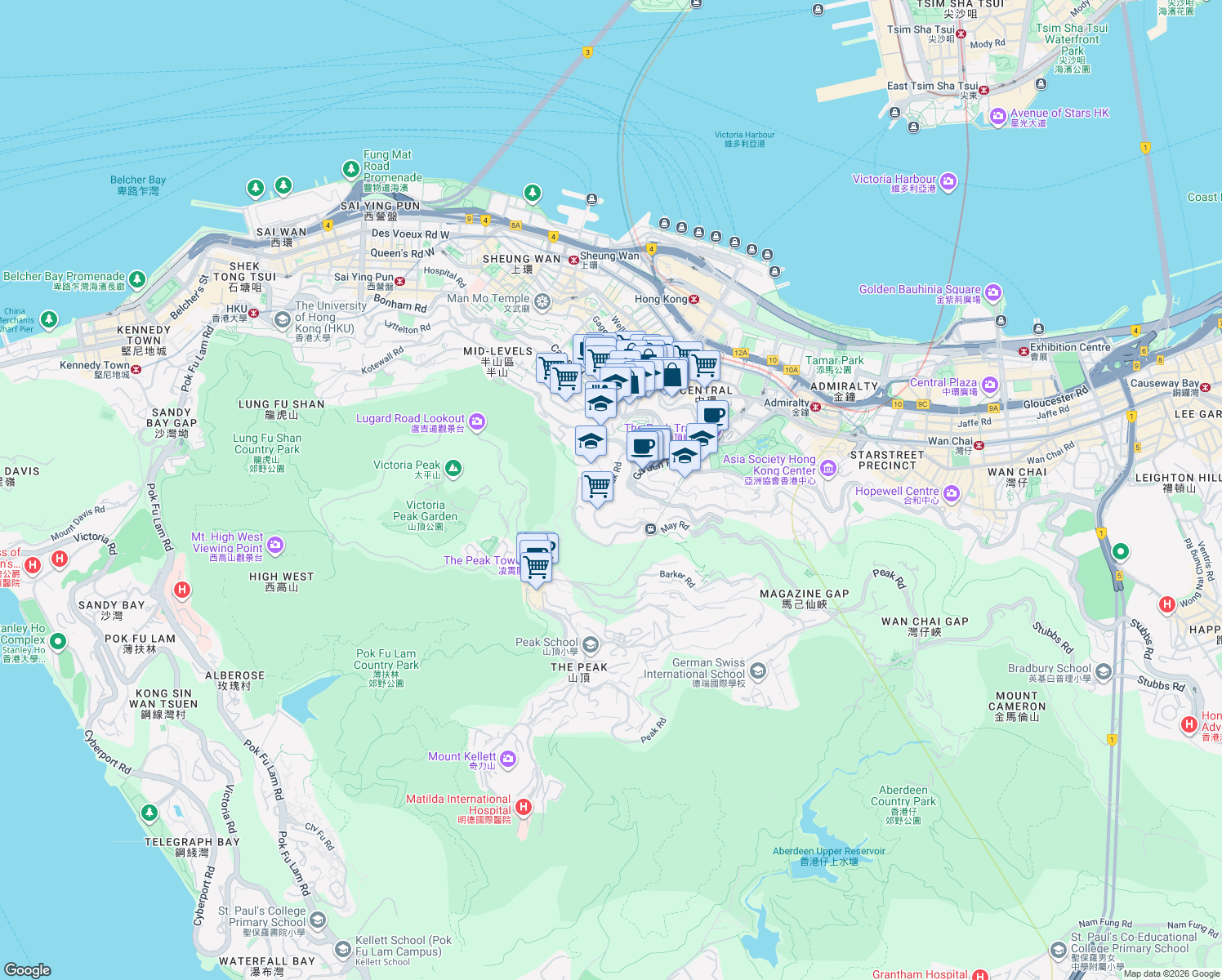 map of restaurants, bars, coffee shops, grocery stores, and more near in 