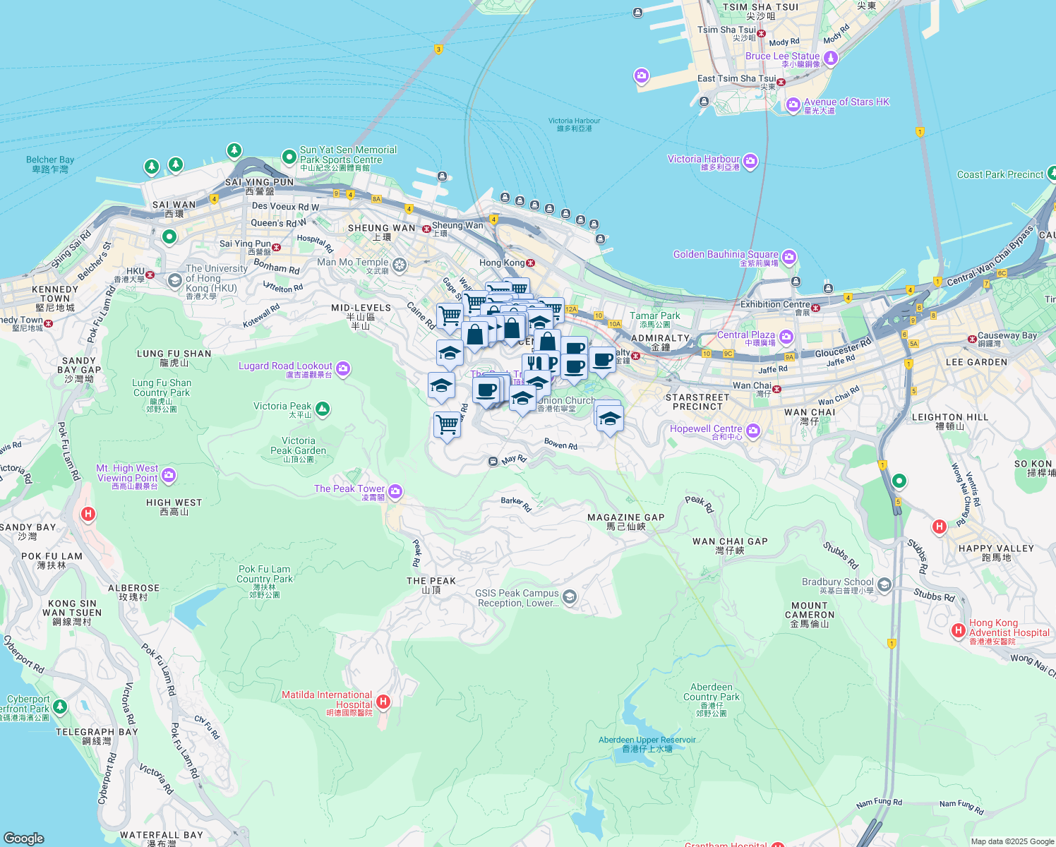map of restaurants, bars, coffee shops, grocery stores, and more near in 