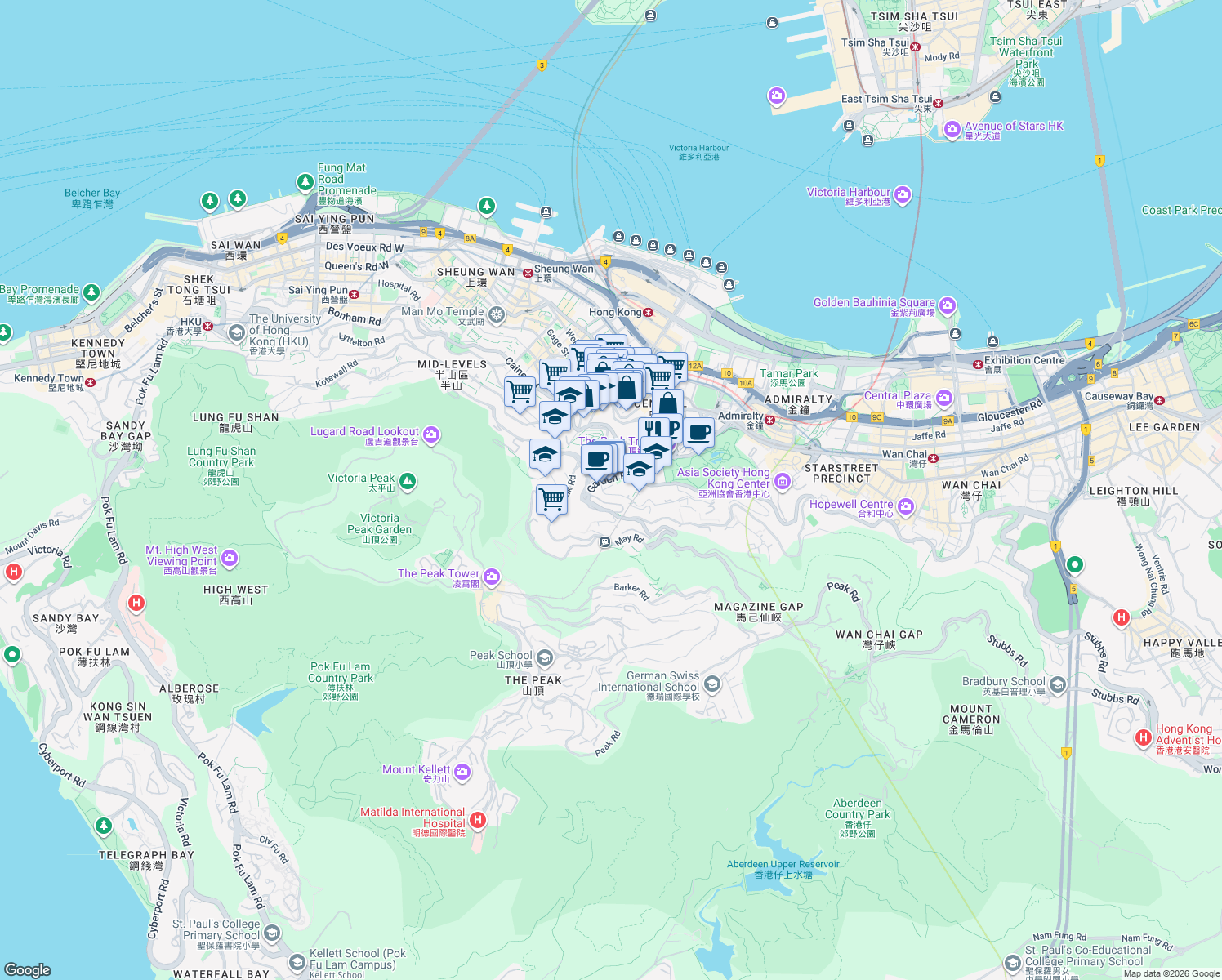 map of restaurants, bars, coffee shops, grocery stores, and more near in 