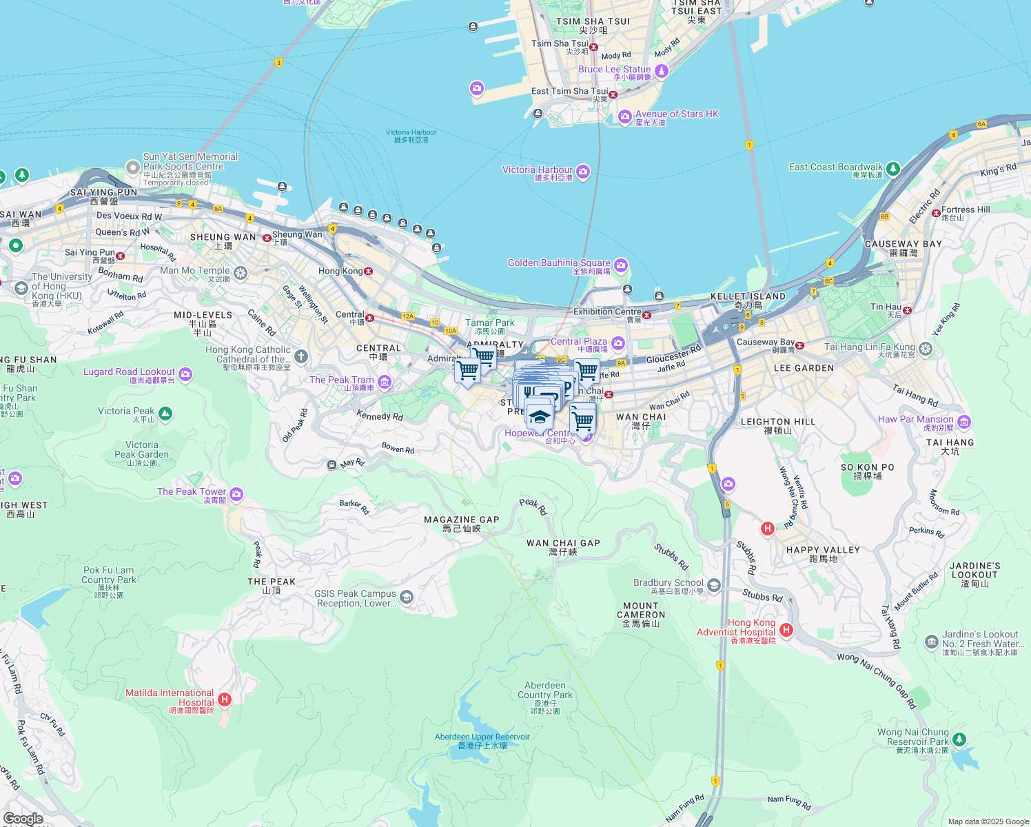 map of restaurants, bars, coffee shops, grocery stores, and more near in 