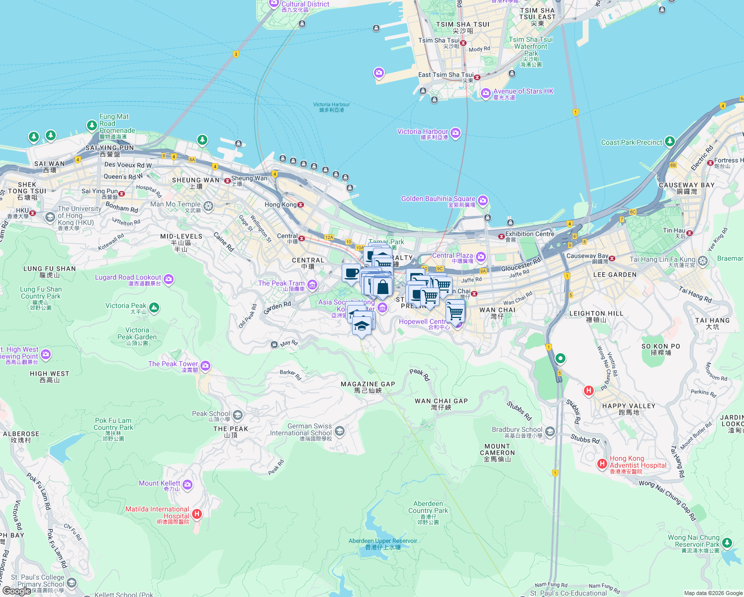 map of restaurants, bars, coffee shops, grocery stores, and more near in 