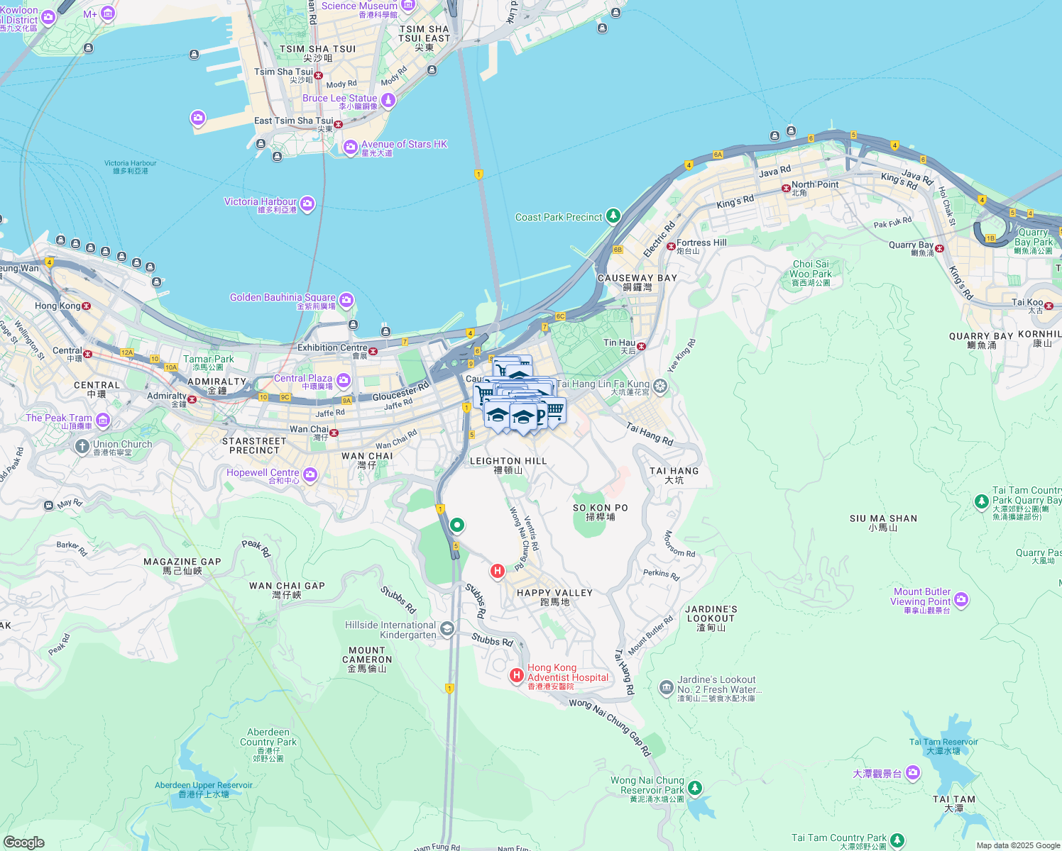 map of restaurants, bars, coffee shops, grocery stores, and more near in 