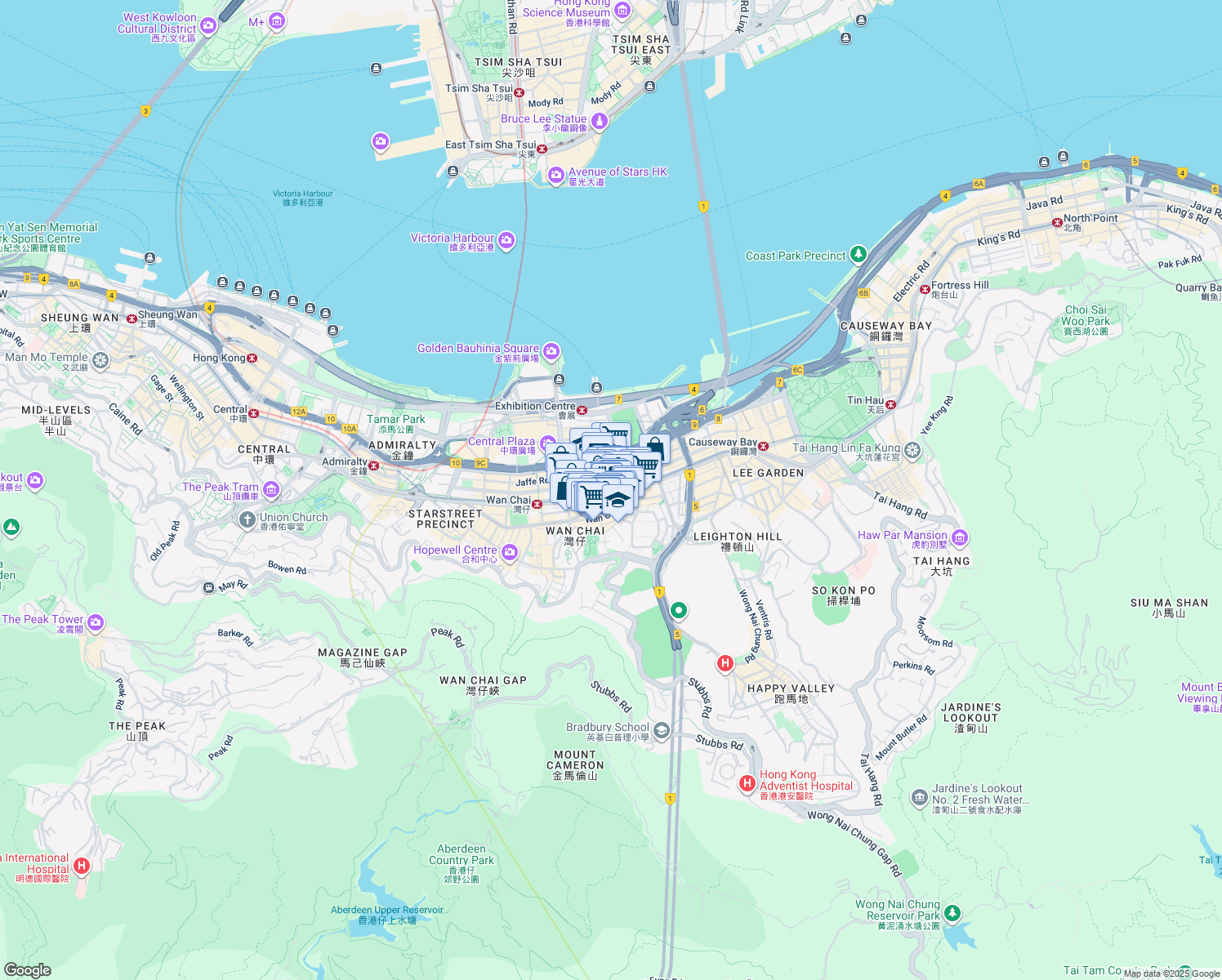 map of restaurants, bars, coffee shops, grocery stores, and more near in 