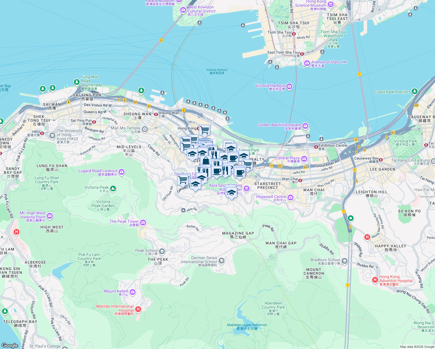 map of restaurants, bars, coffee shops, grocery stores, and more near in 