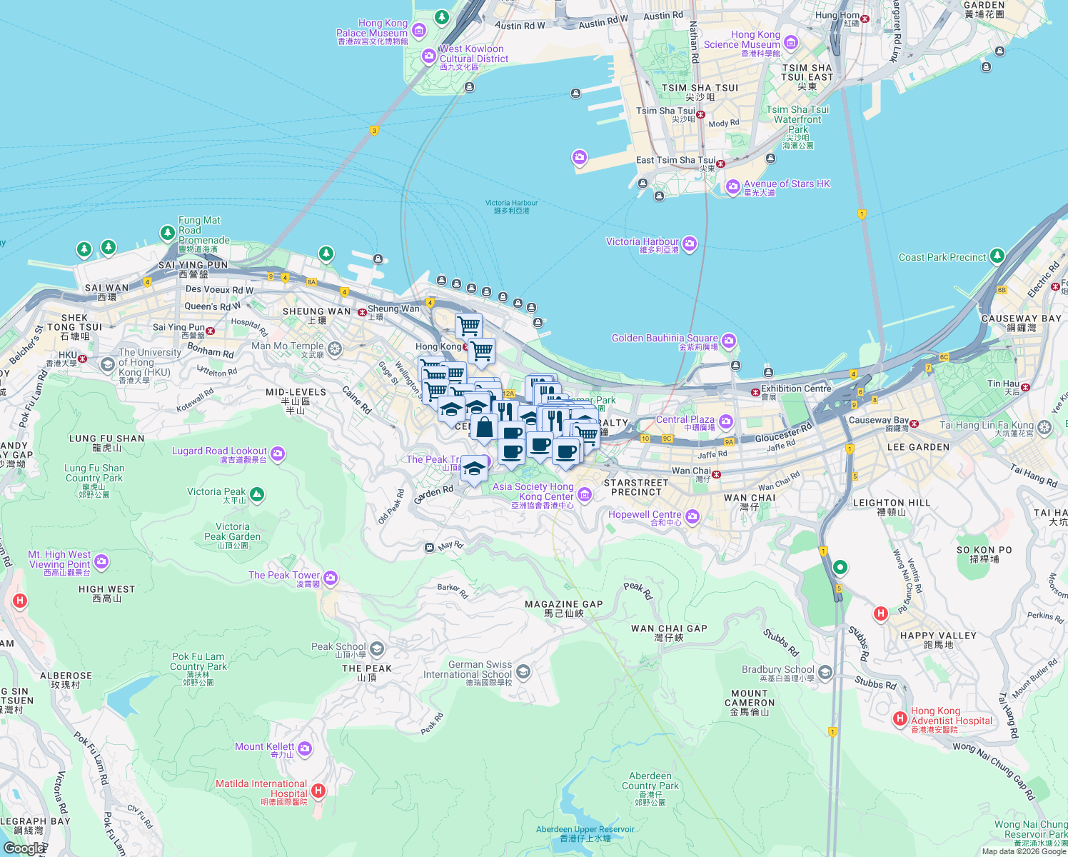 map of restaurants, bars, coffee shops, grocery stores, and more near in 