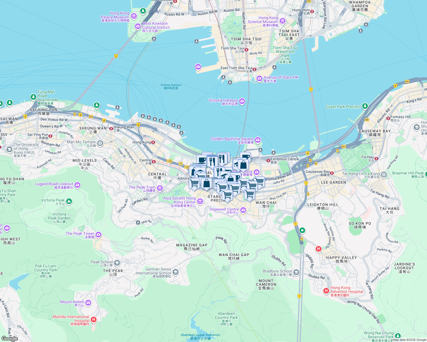 map of restaurants, bars, coffee shops, grocery stores, and more near in 