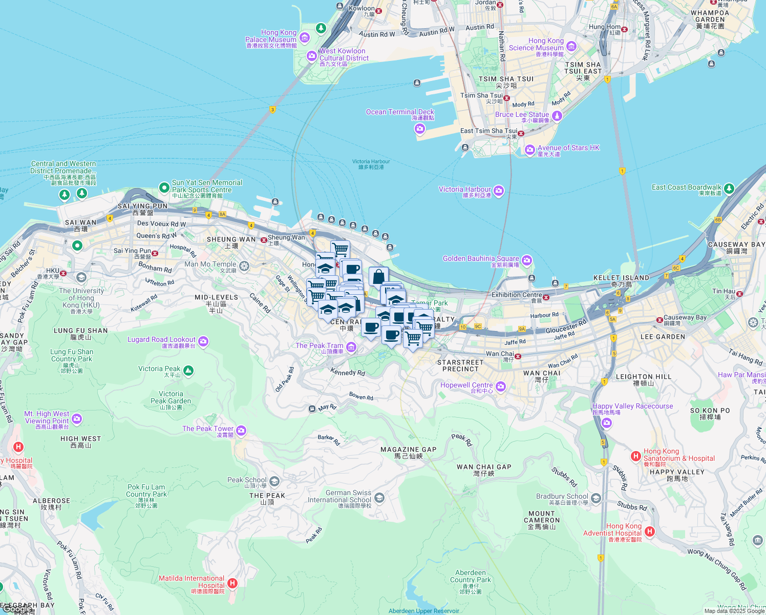 map of restaurants, bars, coffee shops, grocery stores, and more near in 
