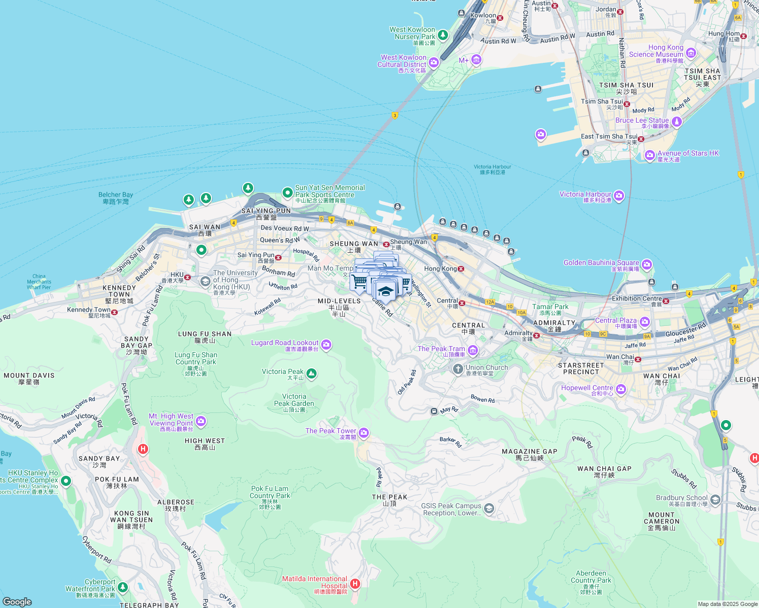 map of restaurants, bars, coffee shops, grocery stores, and more near in 