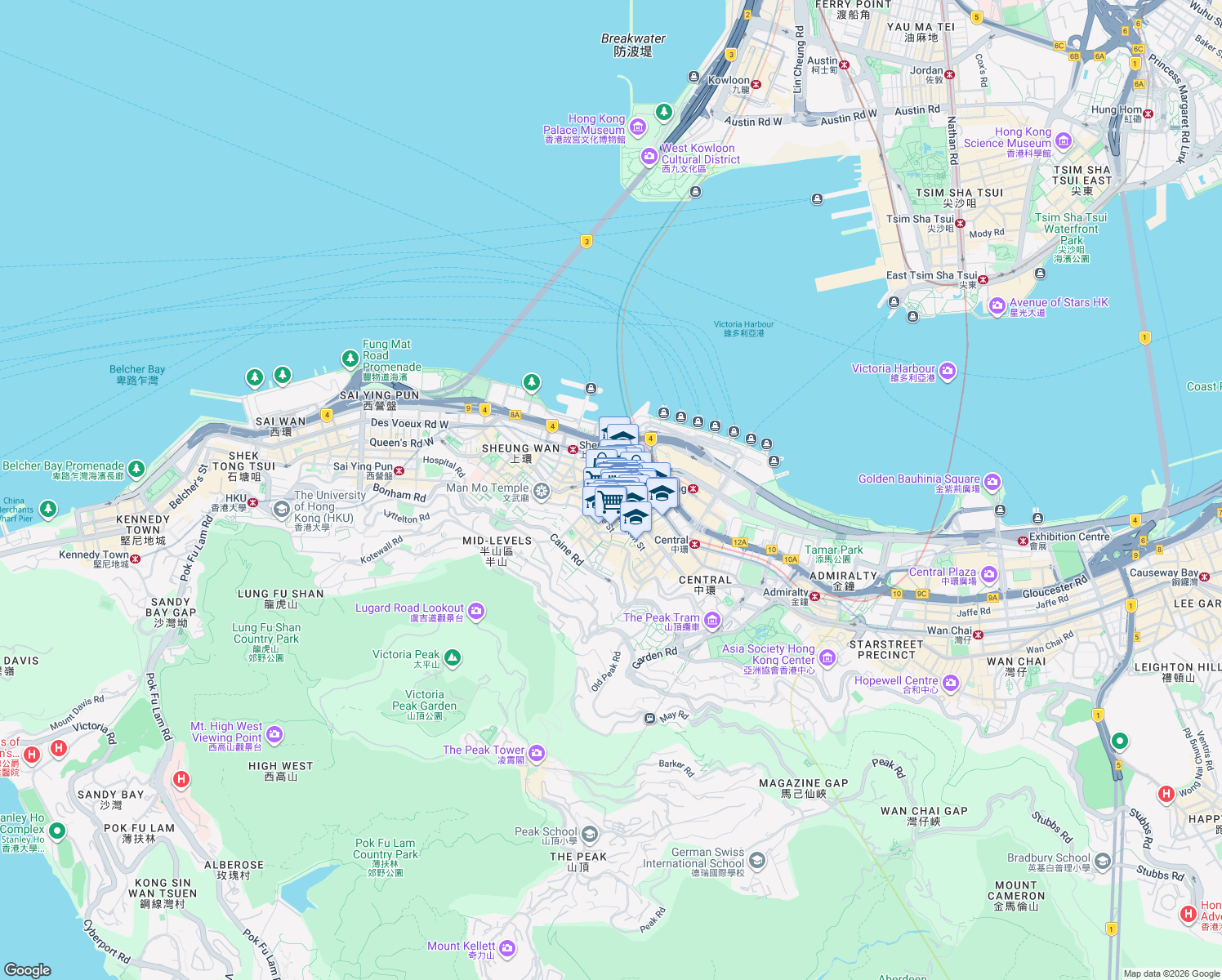 map of restaurants, bars, coffee shops, grocery stores, and more near in 