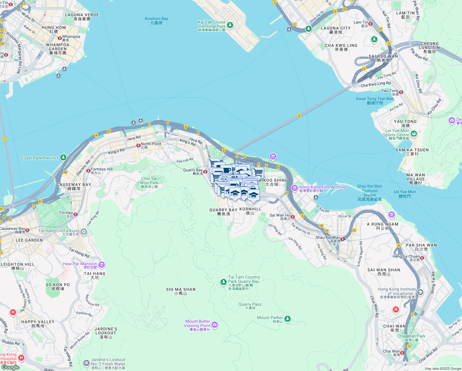 map of restaurants, bars, coffee shops, grocery stores, and more near in 