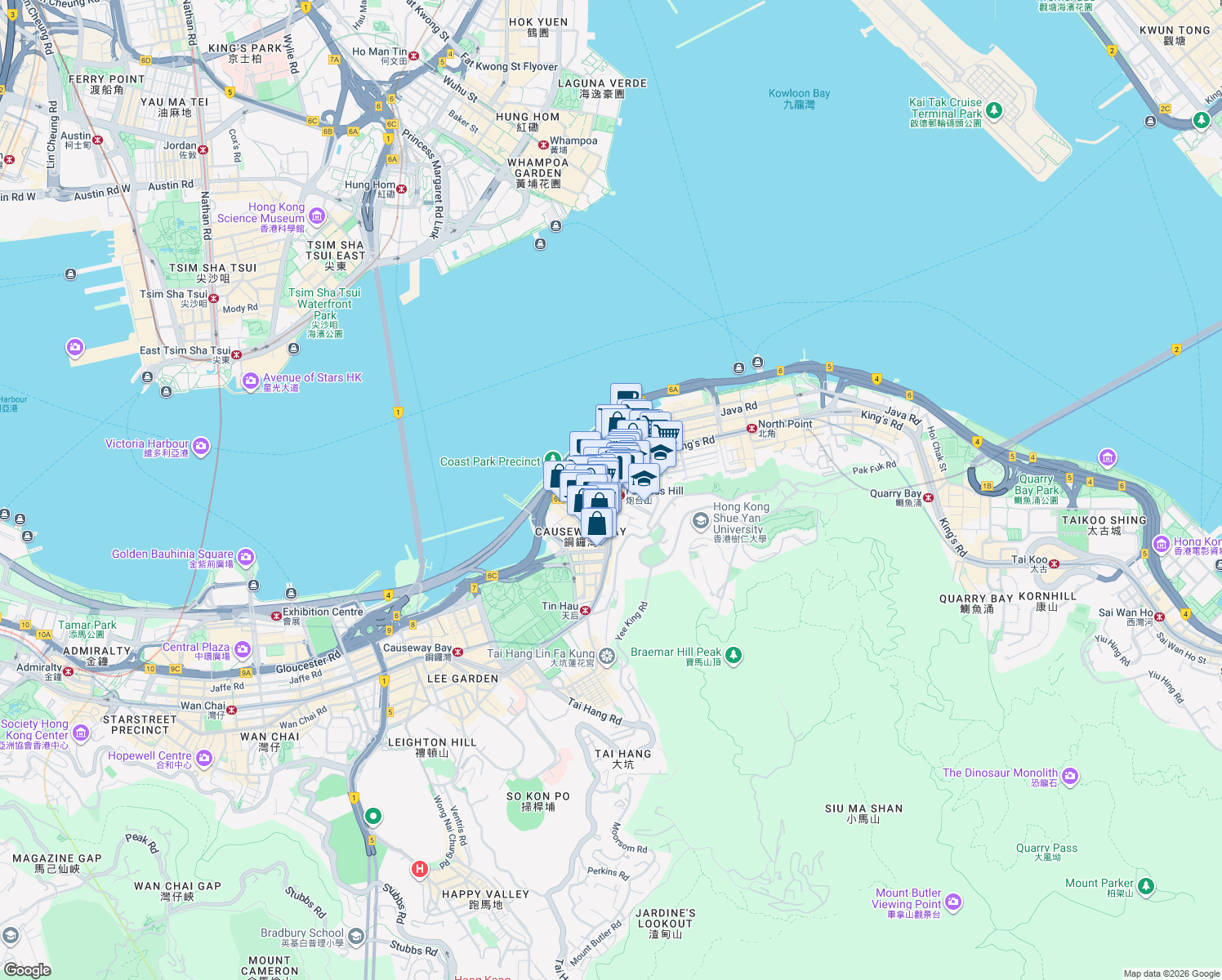 map of restaurants, bars, coffee shops, grocery stores, and more near in 