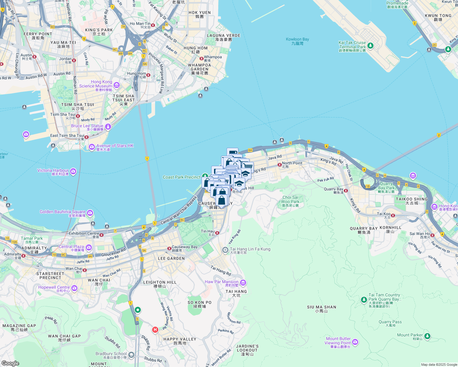 map of restaurants, bars, coffee shops, grocery stores, and more near in 