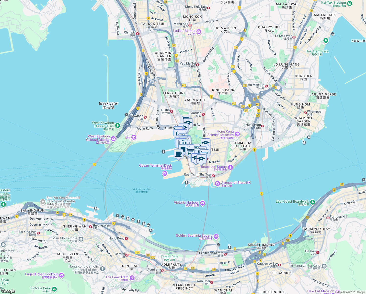 map of restaurants, bars, coffee shops, grocery stores, and more near in 
