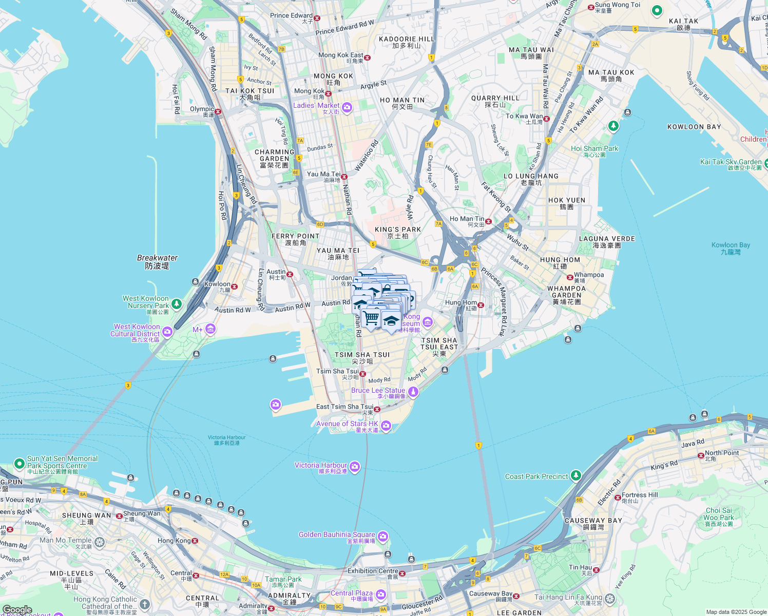 map of restaurants, bars, coffee shops, grocery stores, and more near in 