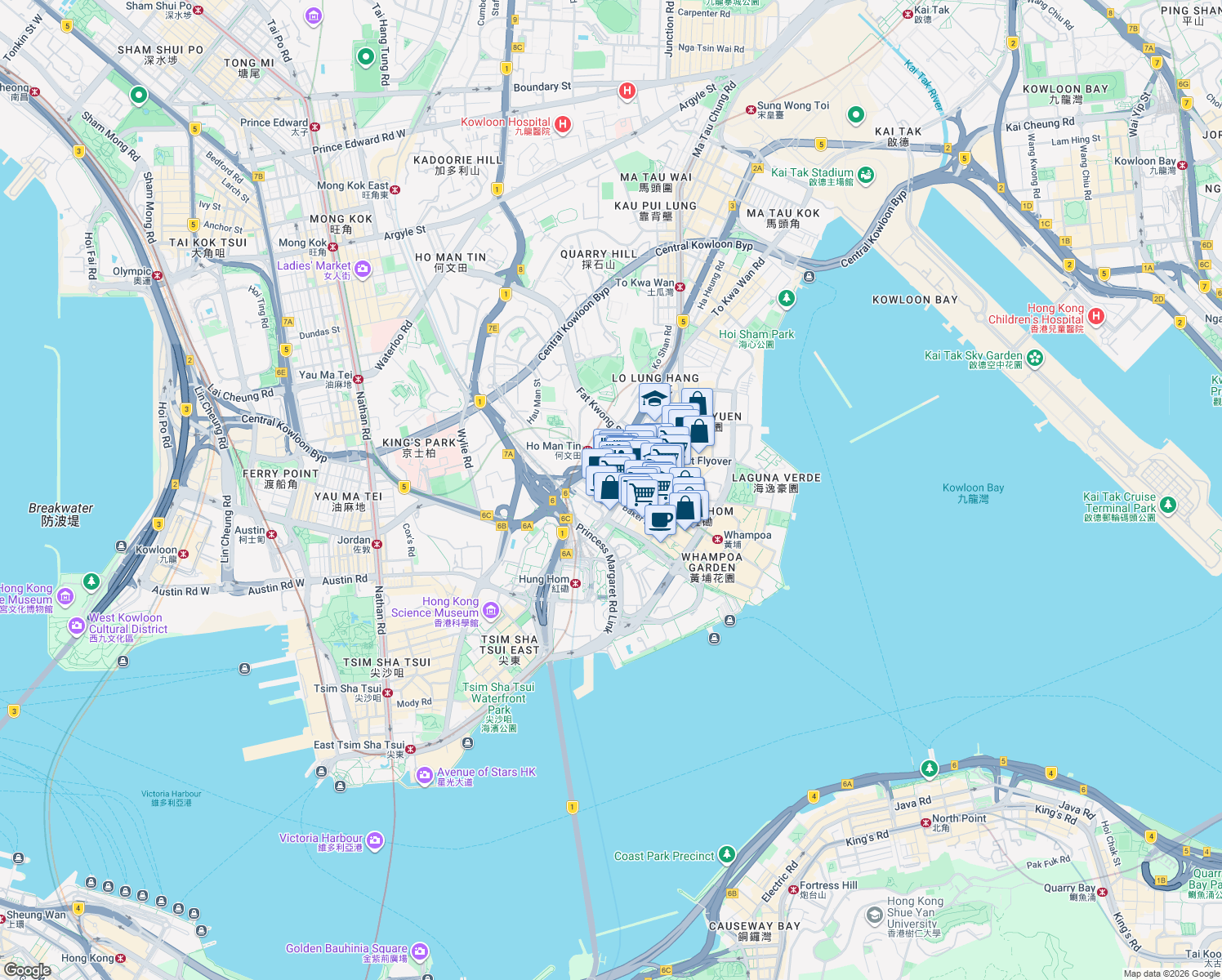 map of restaurants, bars, coffee shops, grocery stores, and more near in 