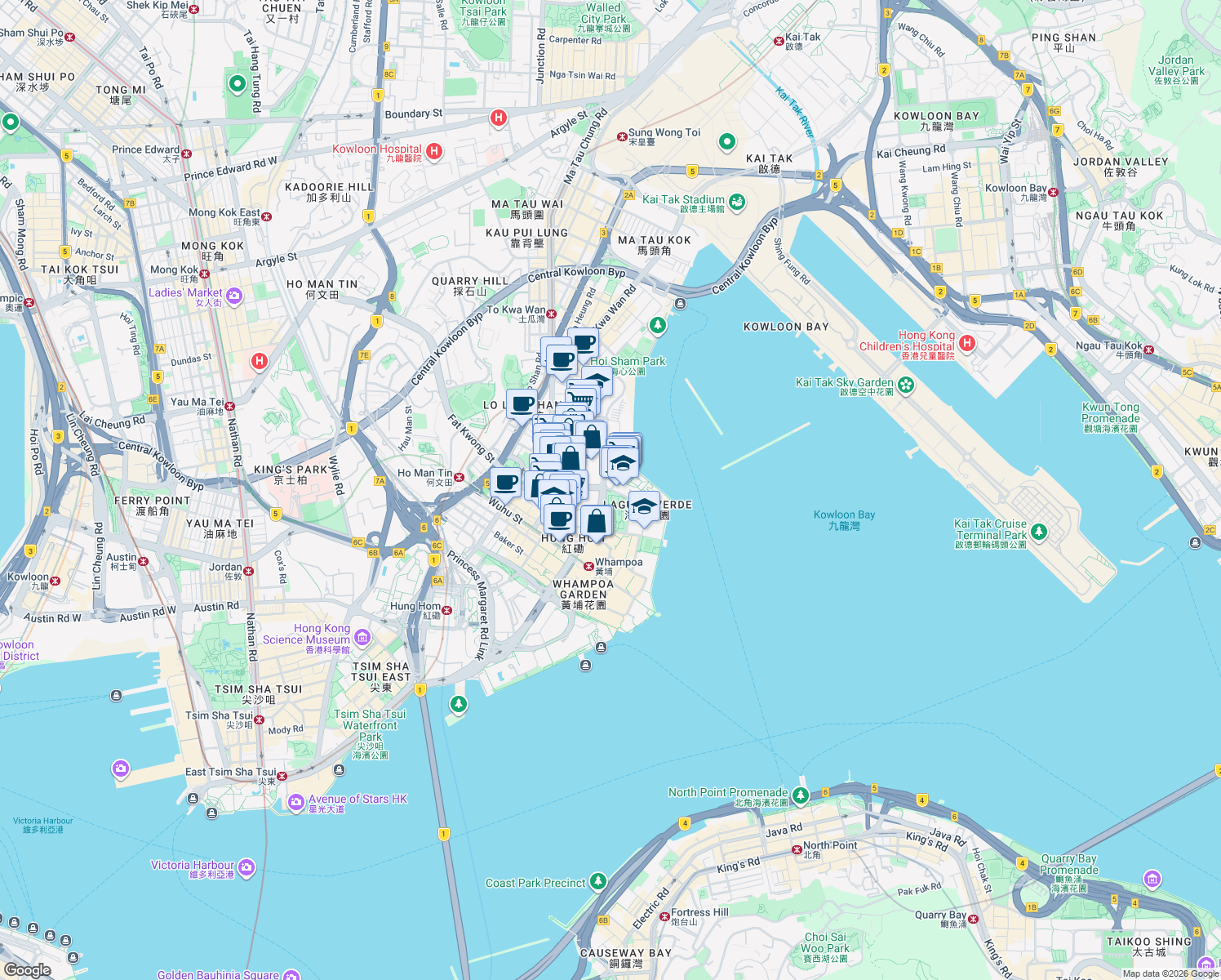 map of restaurants, bars, coffee shops, grocery stores, and more near in 