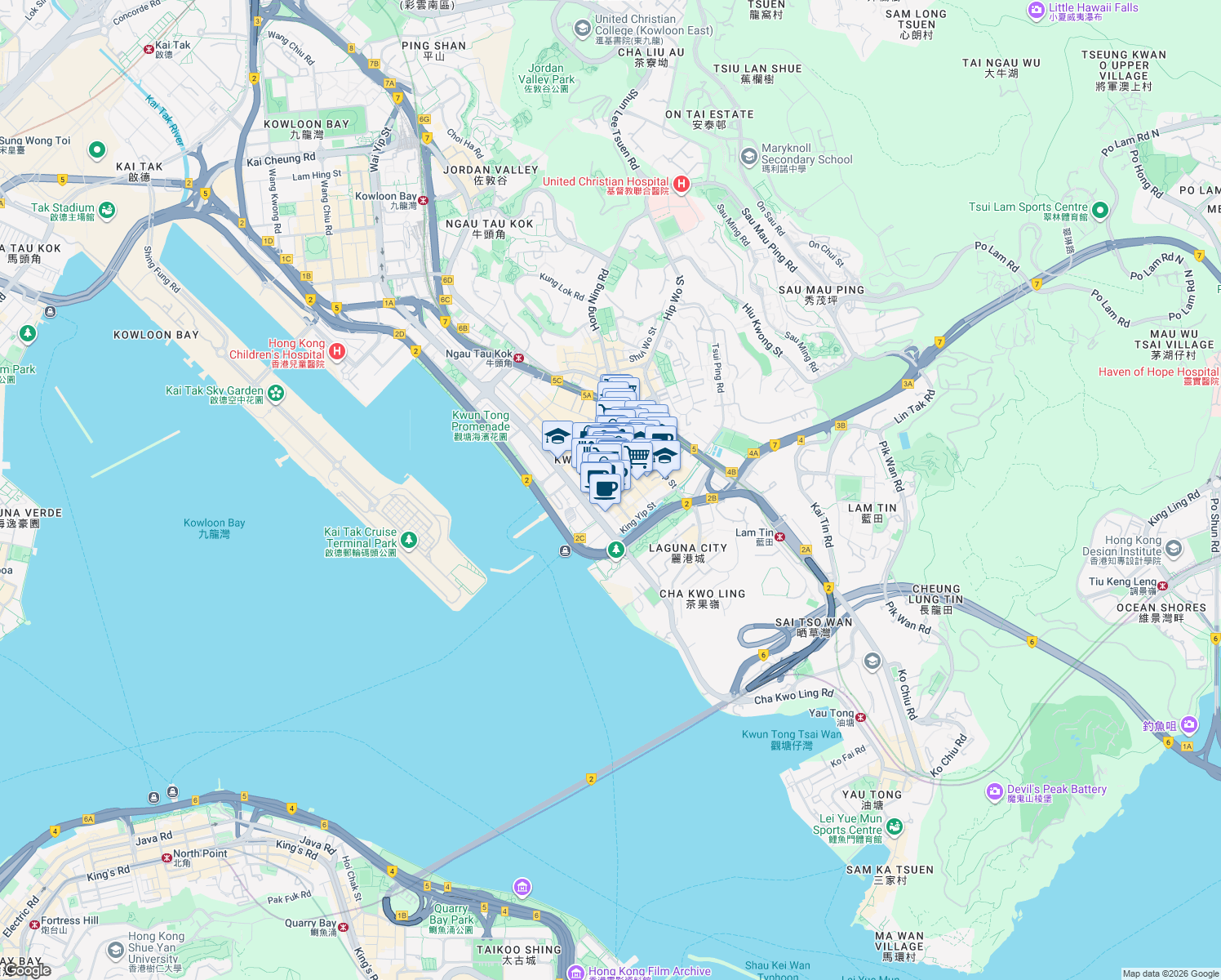 map of restaurants, bars, coffee shops, grocery stores, and more near in 