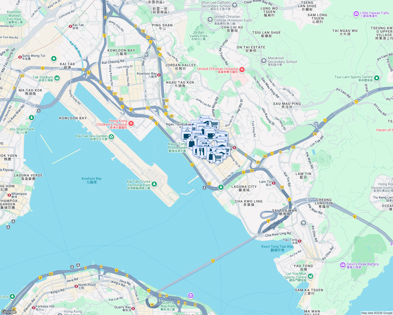 map of restaurants, bars, coffee shops, grocery stores, and more near in 