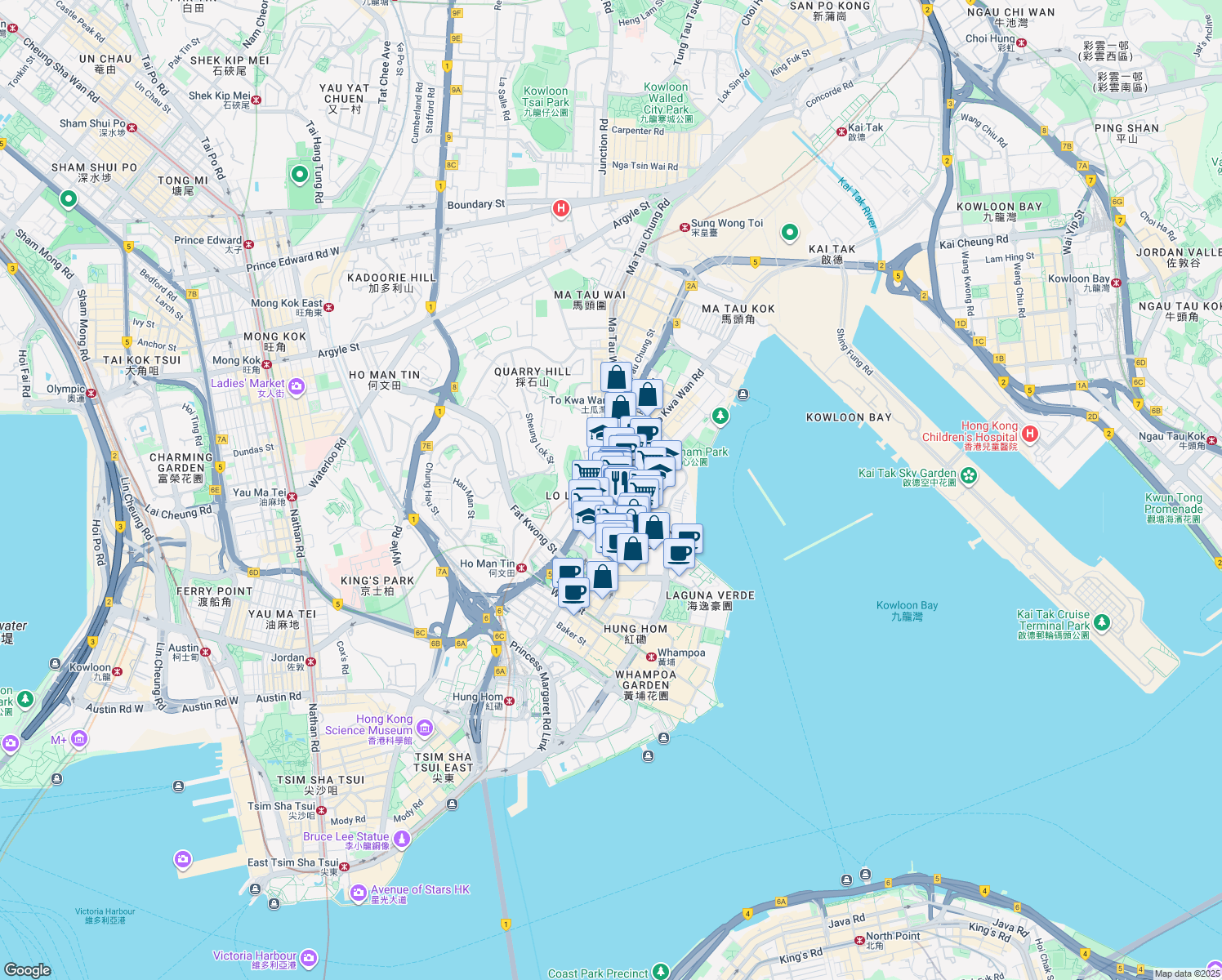 map of restaurants, bars, coffee shops, grocery stores, and more near in 