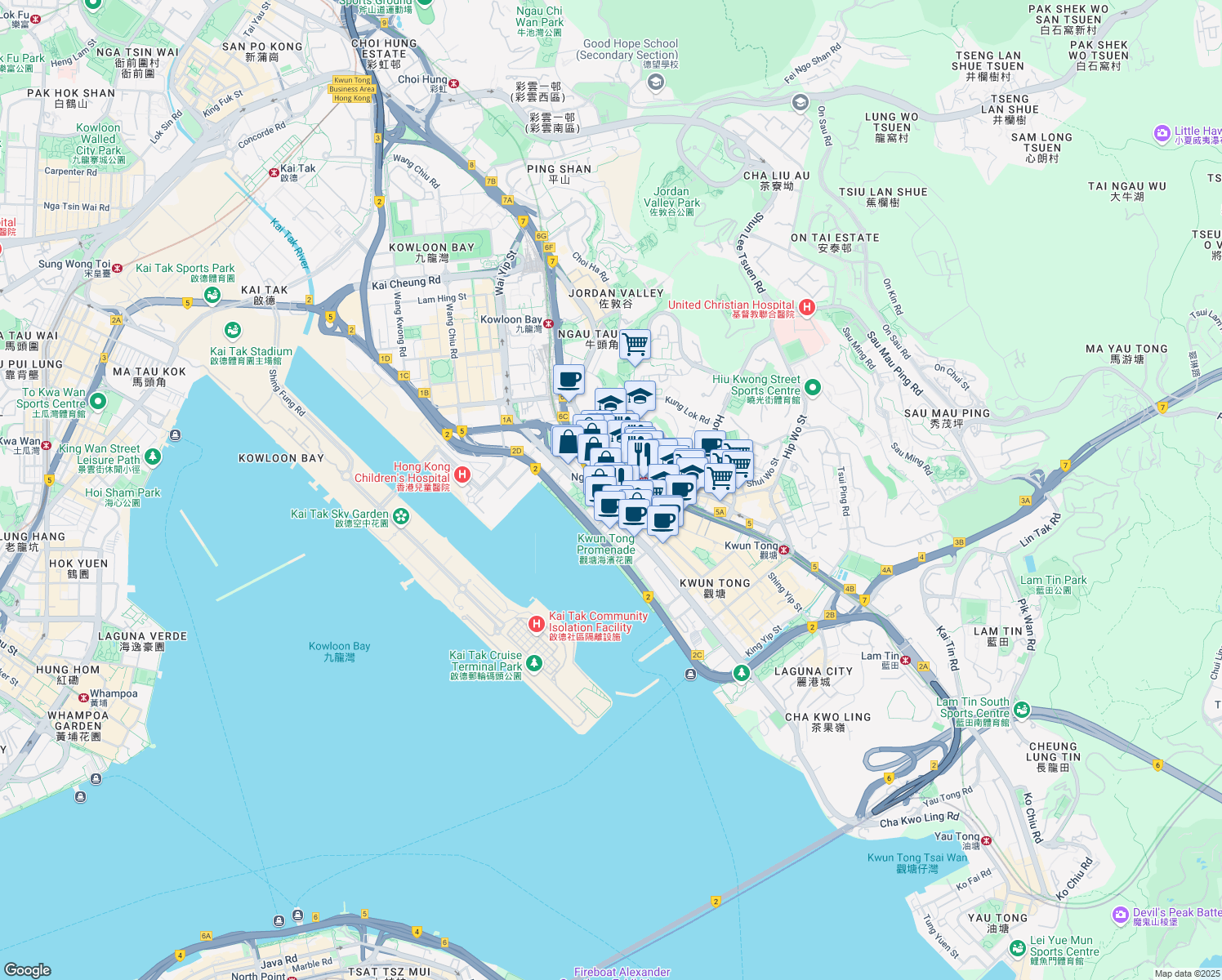 map of restaurants, bars, coffee shops, grocery stores, and more near in 