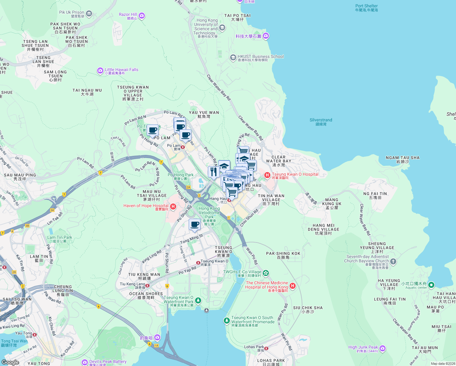 map of restaurants, bars, coffee shops, grocery stores, and more near in 