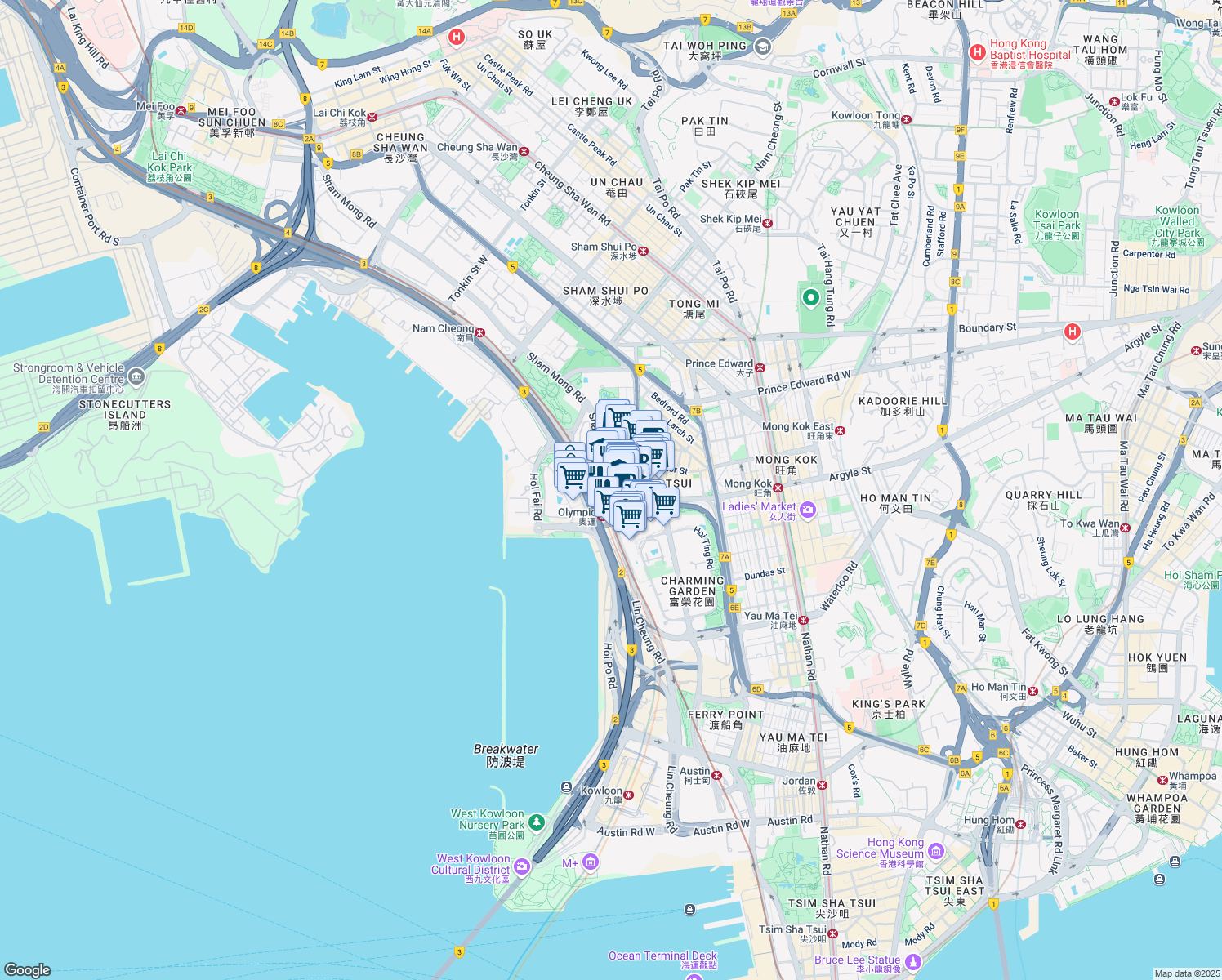 map of restaurants, bars, coffee shops, grocery stores, and more near in 