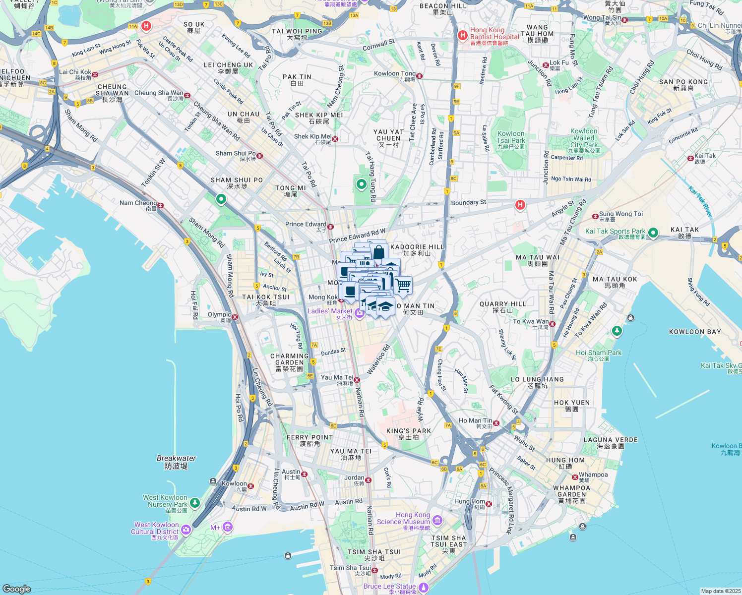 map of restaurants, bars, coffee shops, grocery stores, and more near in 