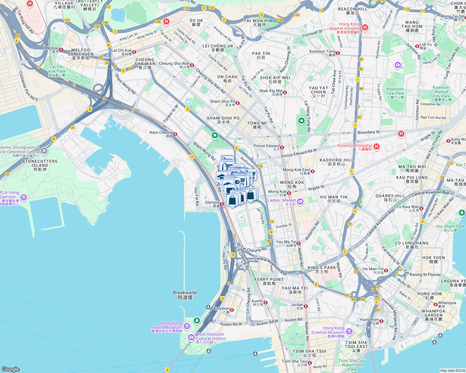 map of restaurants, bars, coffee shops, grocery stores, and more near in 