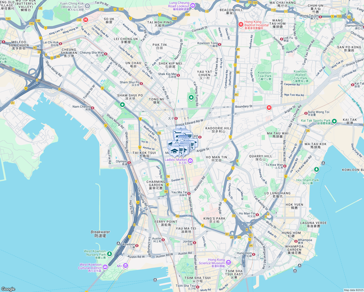 map of restaurants, bars, coffee shops, grocery stores, and more near in 