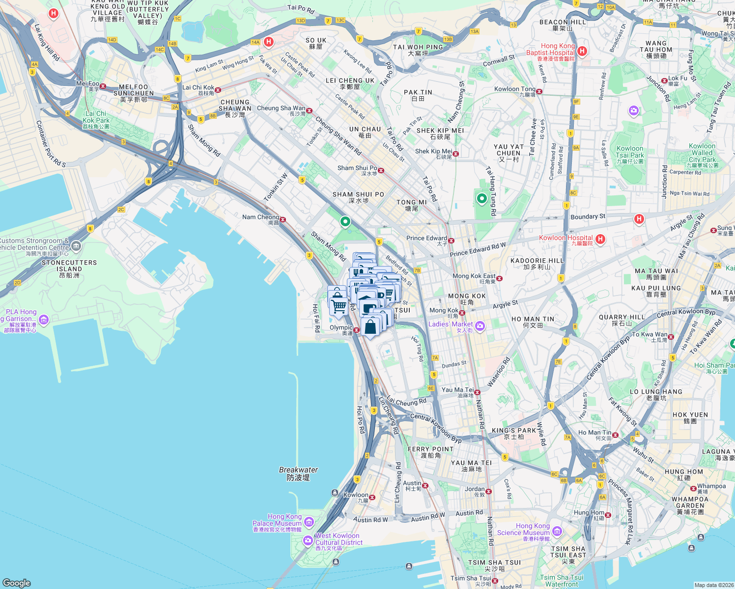 map of restaurants, bars, coffee shops, grocery stores, and more near in 