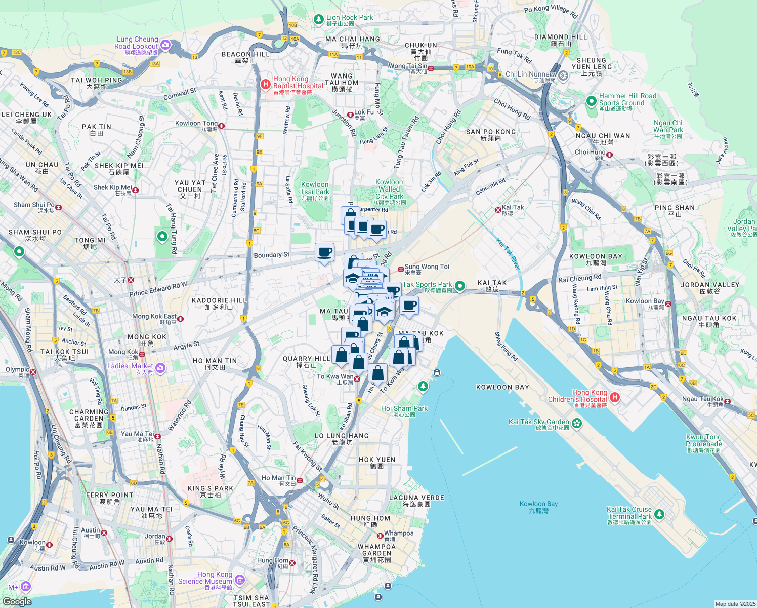 map of restaurants, bars, coffee shops, grocery stores, and more near in 