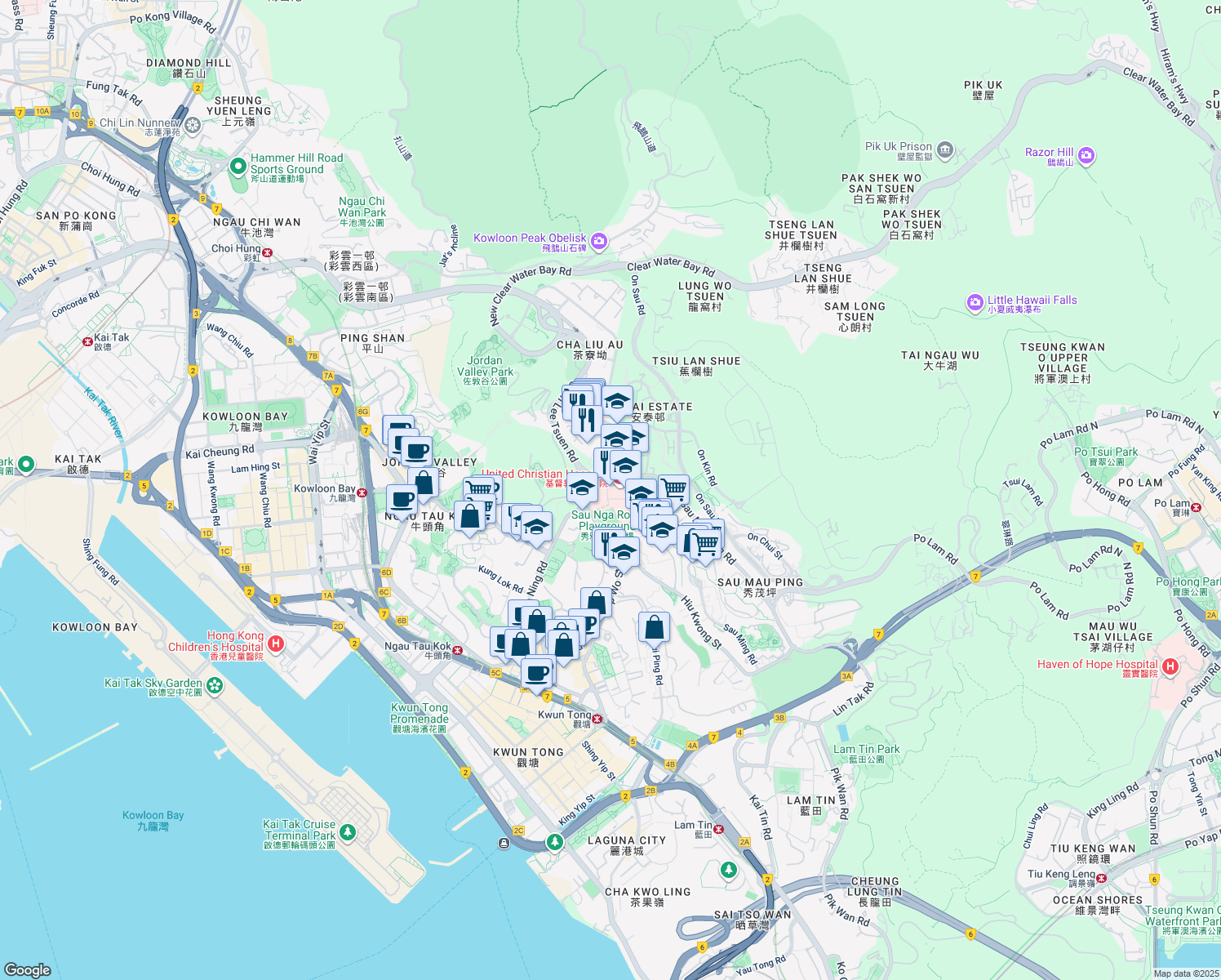 map of restaurants, bars, coffee shops, grocery stores, and more near in 