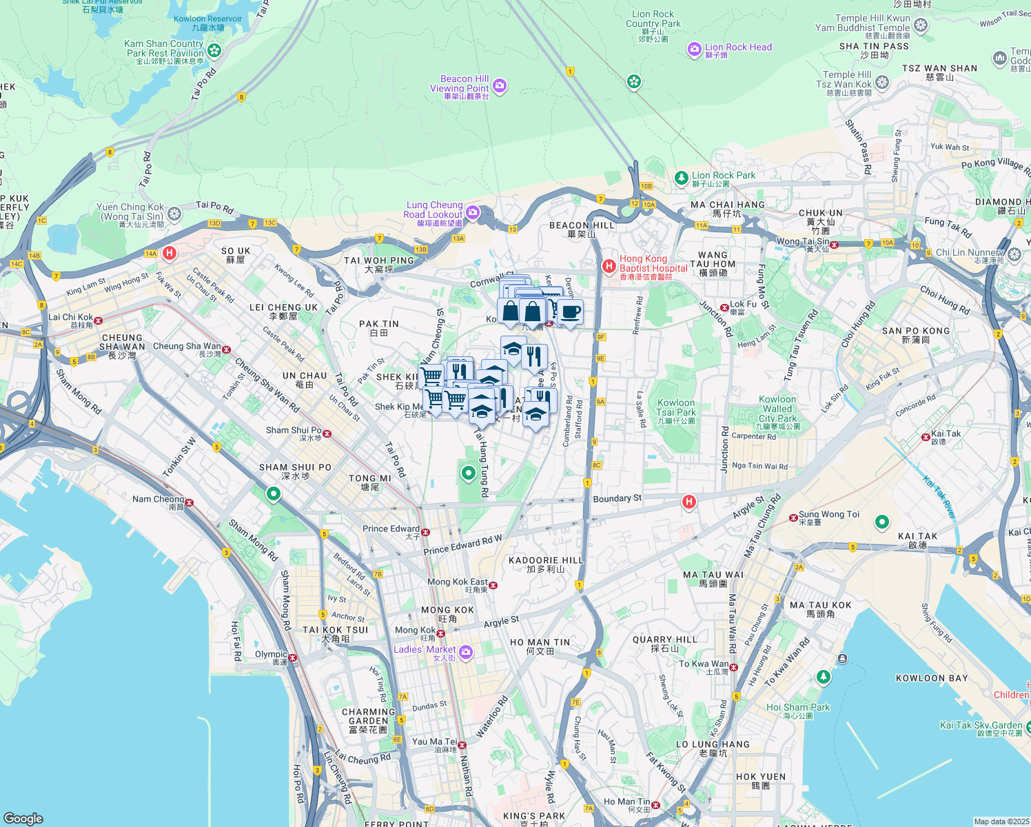 map of restaurants, bars, coffee shops, grocery stores, and more near in 