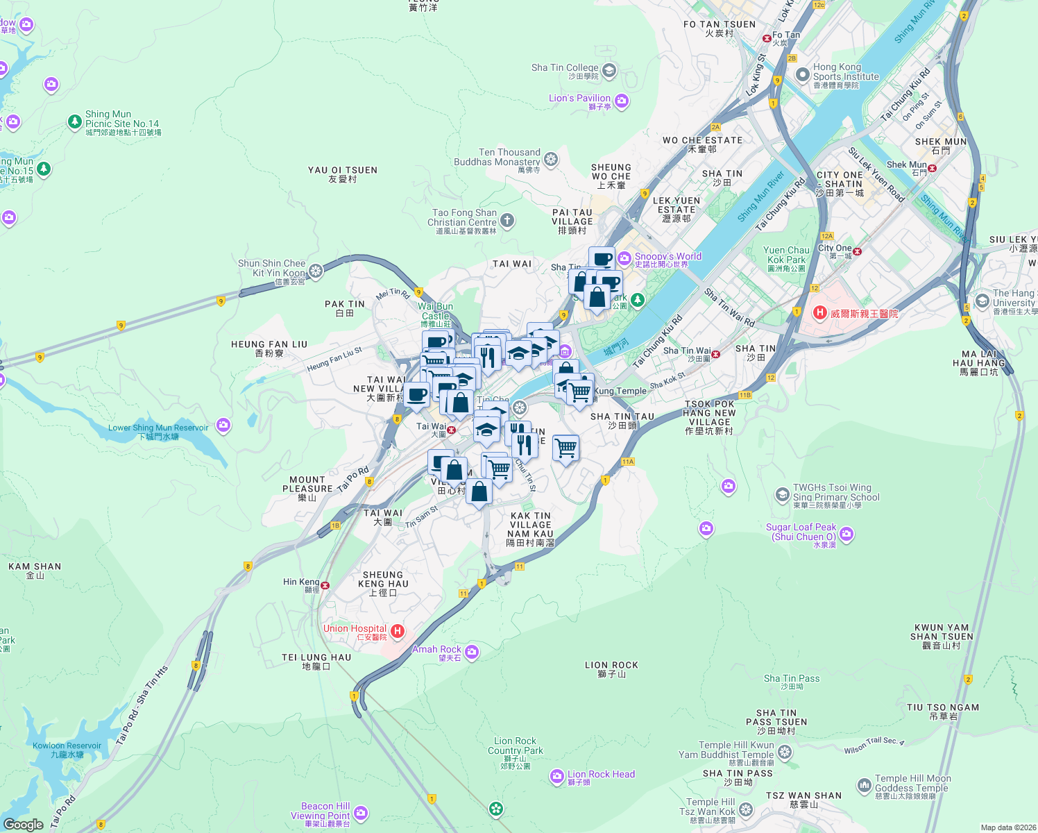 map of restaurants, bars, coffee shops, grocery stores, and more near in 