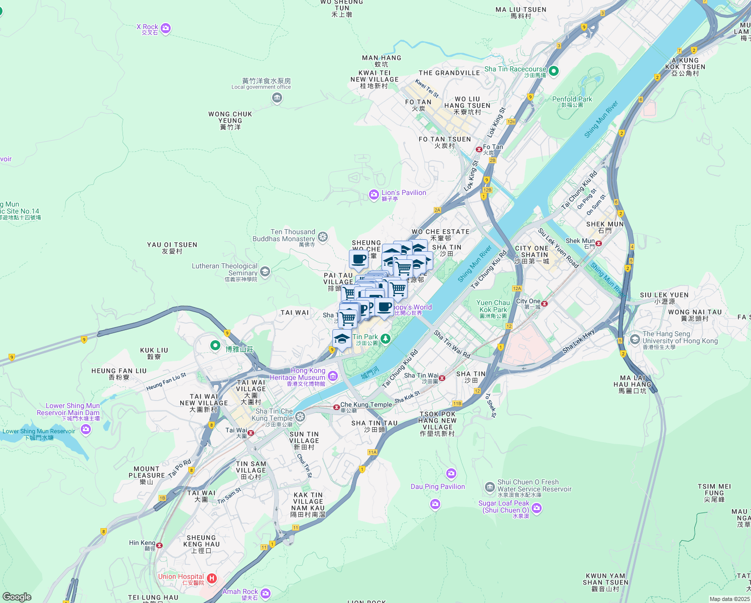 map of restaurants, bars, coffee shops, grocery stores, and more near in 