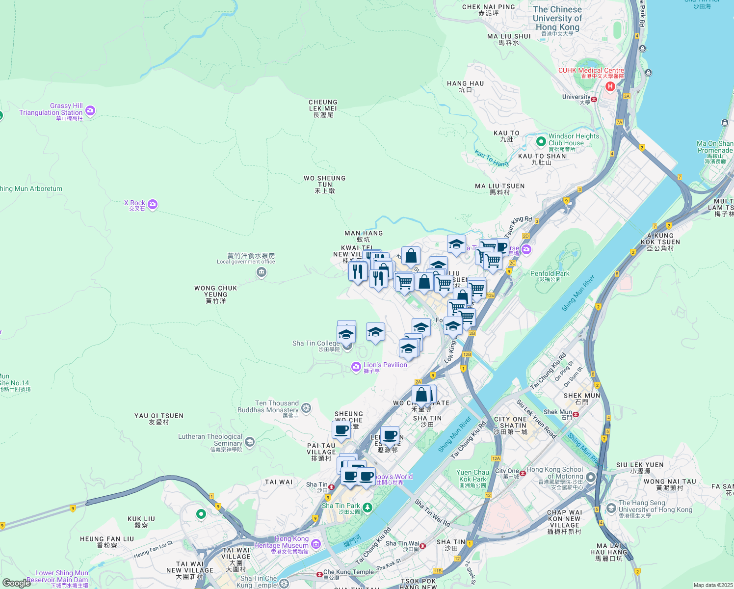 map of restaurants, bars, coffee shops, grocery stores, and more near in 