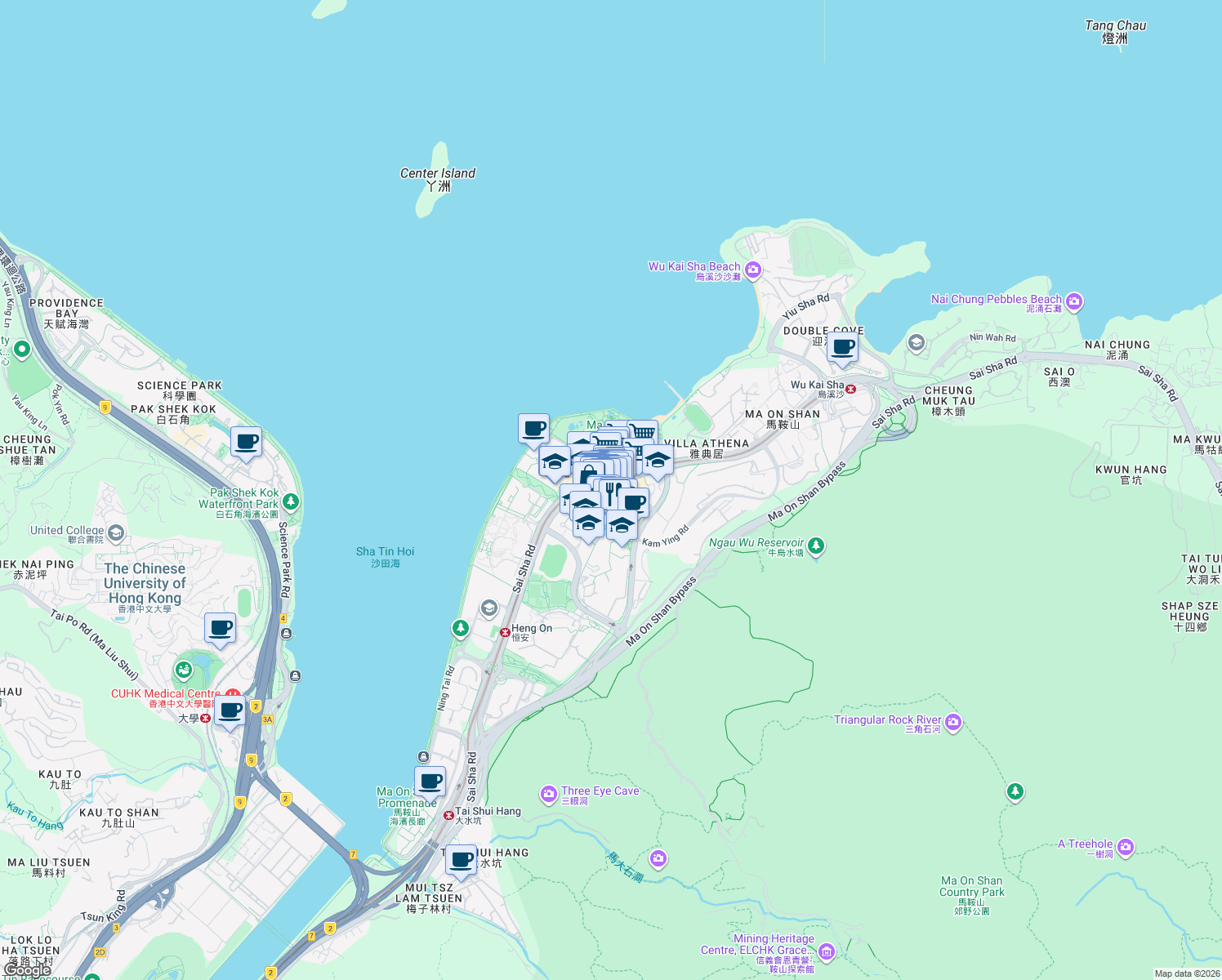 map of restaurants, bars, coffee shops, grocery stores, and more near  in 