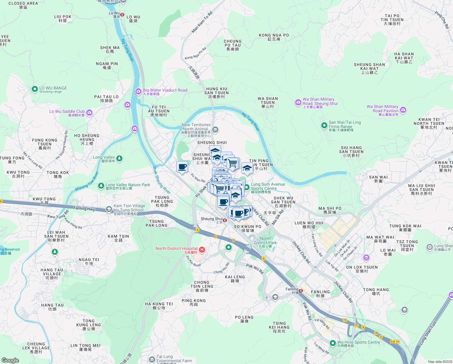 map of restaurants, bars, coffee shops, grocery stores, and more near in 