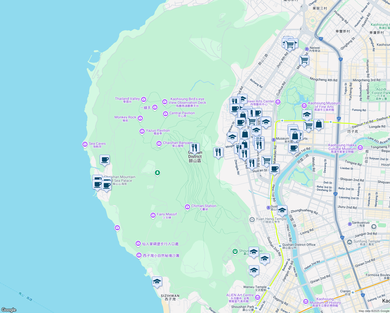map of restaurants, bars, coffee shops, grocery stores, and more near in 
